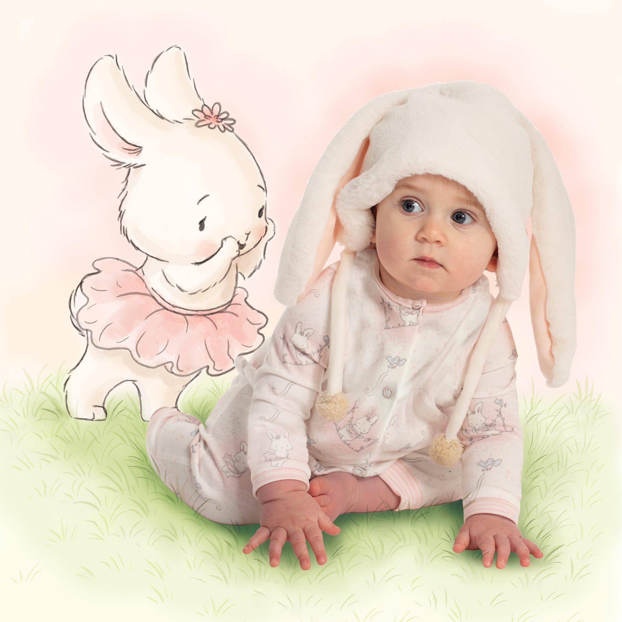 Blossom Bunny Fur Hat - Cozy Winter Accessory for Women, Fashionable & Warm - Perfect for Cold Weather, Outdoor Activities & Holiday Gifts