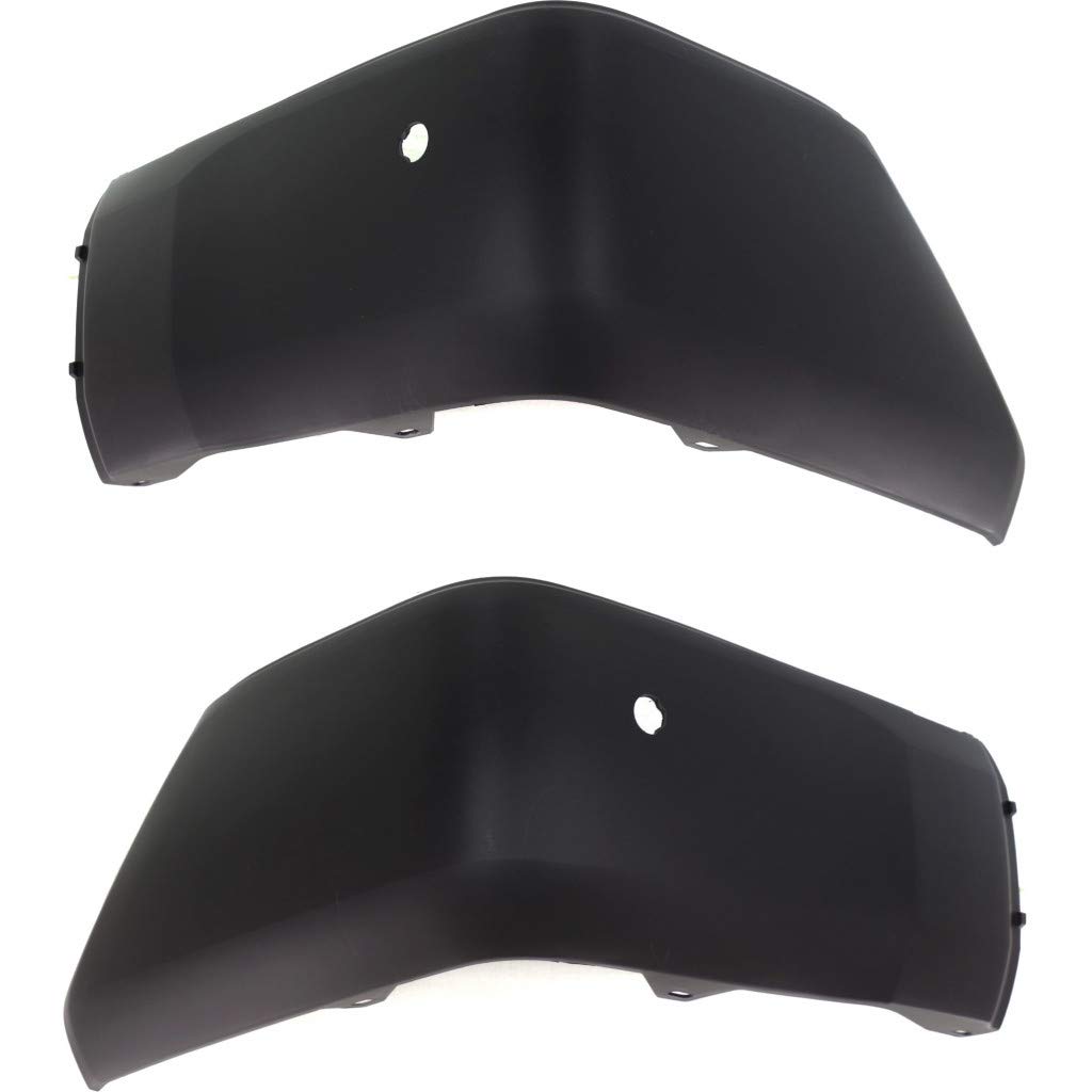 Toyota Tundra Bumper End Caps 2014-2018 - Textured Plastic Pair for Driver & Passenger Side | Rear Bumper Replacement with IPAS Holes | CAPA Certified | Compatible with TO1116109, TO1117109, 521560C903, 521550C903 | Perfect for Off-Road Protection & Style Enhancement
