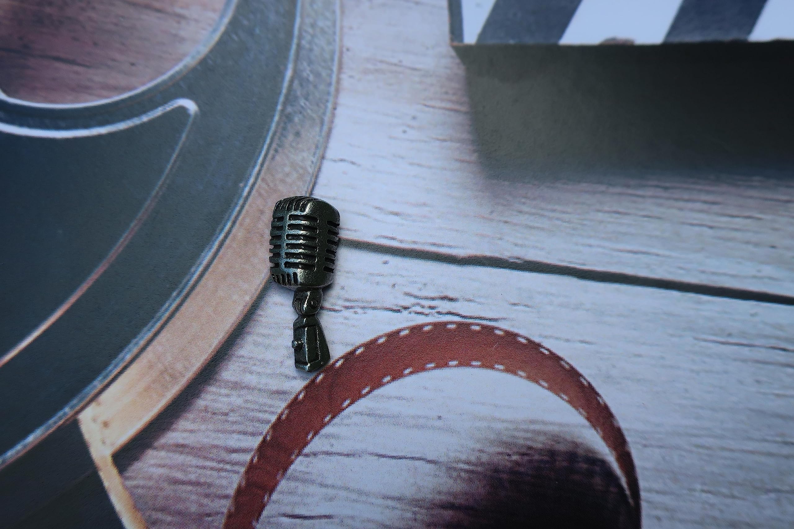 Jim Clift Design Microphone Lapel Pin - Stylish & Unique Accessory for Musicians, Podcasters & Public Speakers - Perfect for Concerts, Interviews & Professional Events