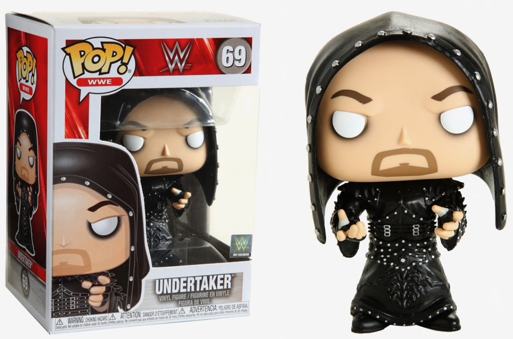 Funko WWE Undertaker Hooded Pop! Vinyl Figure with Protective Case - Collectible Wrestling Action Figure for Display & Home Decor