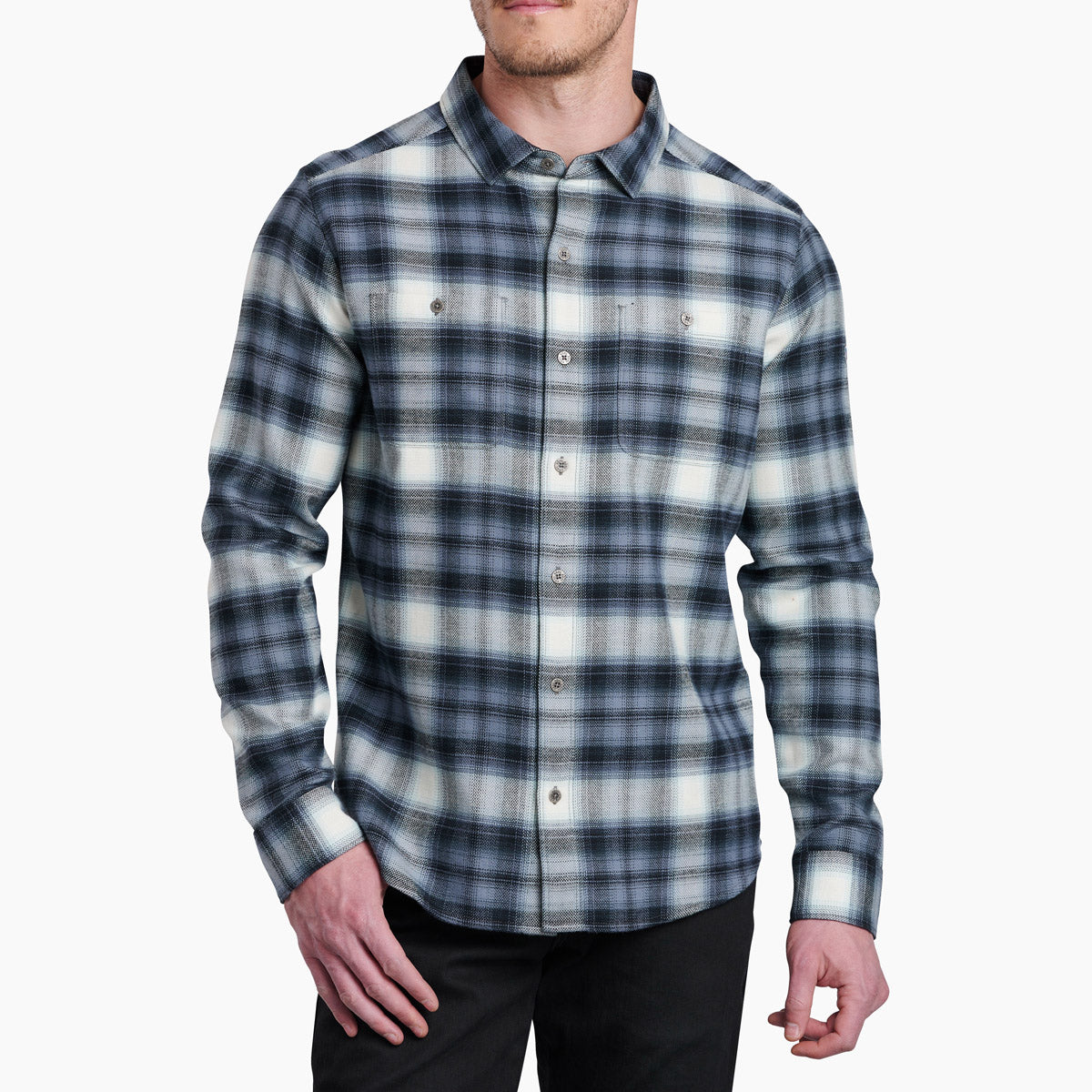 Men's Flannel Long Sleeve Shirt - Soft Plaid Button Down for Casual Wear & Outdoor Activities