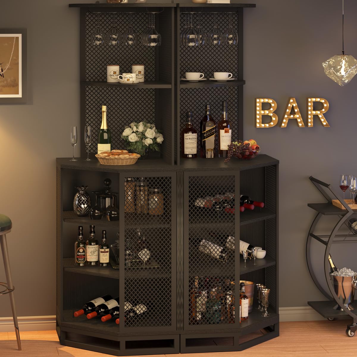 IBF 5-Tier Industrial Corner Bar Cabinet - 71
