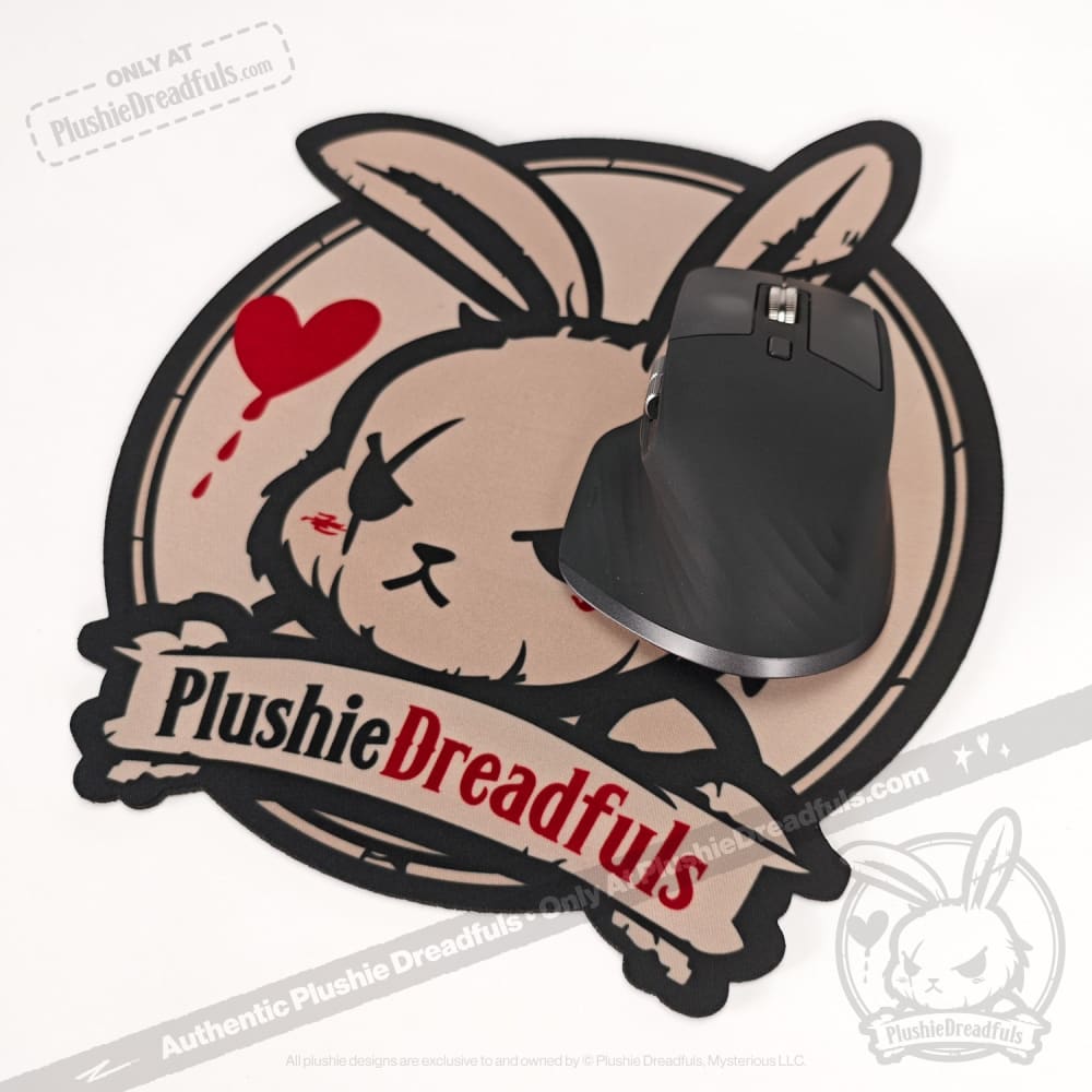 Plushie Dreadfuls Logo Gaming Mouse Pad - Soft Non-Slip Surface for PC, Laptop & Office Use - Perfect for Gamers, Graphic Designers & Work from Home