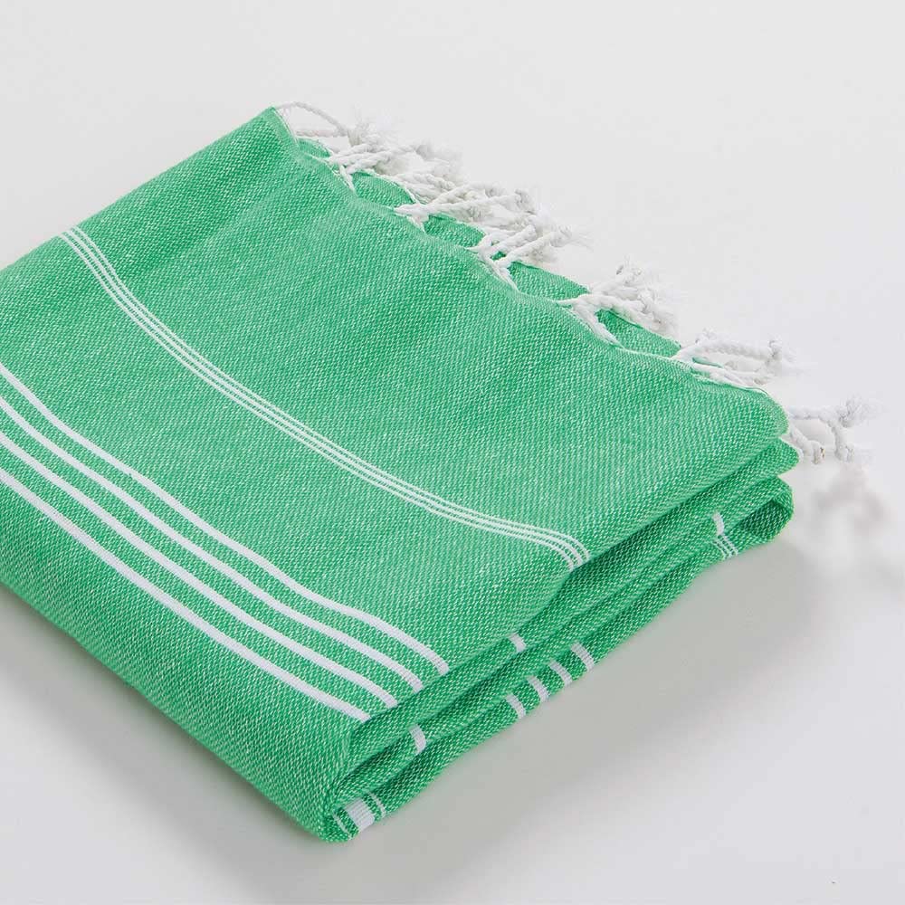 Turkish Beach Towel - Oversized 37x68, Quick-Dry & Sand-Free - Perfect for Pool, Beach & Travel (Green)