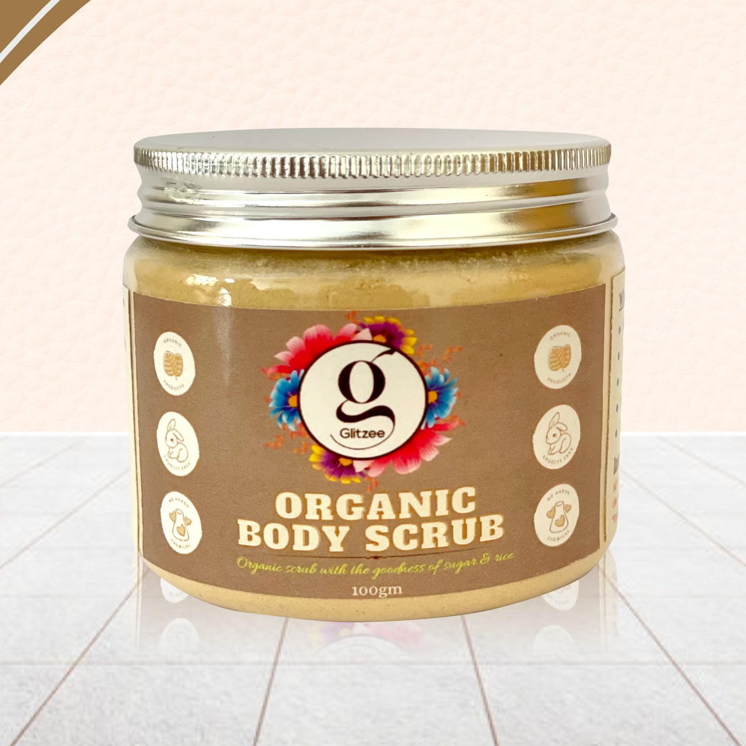 Organic Body Scrub for Exfoliation & Glowing Skin - Natural Exfoliator for Smooth Soft Skin - Perfect for Spa, Shower & Self-Care Routine