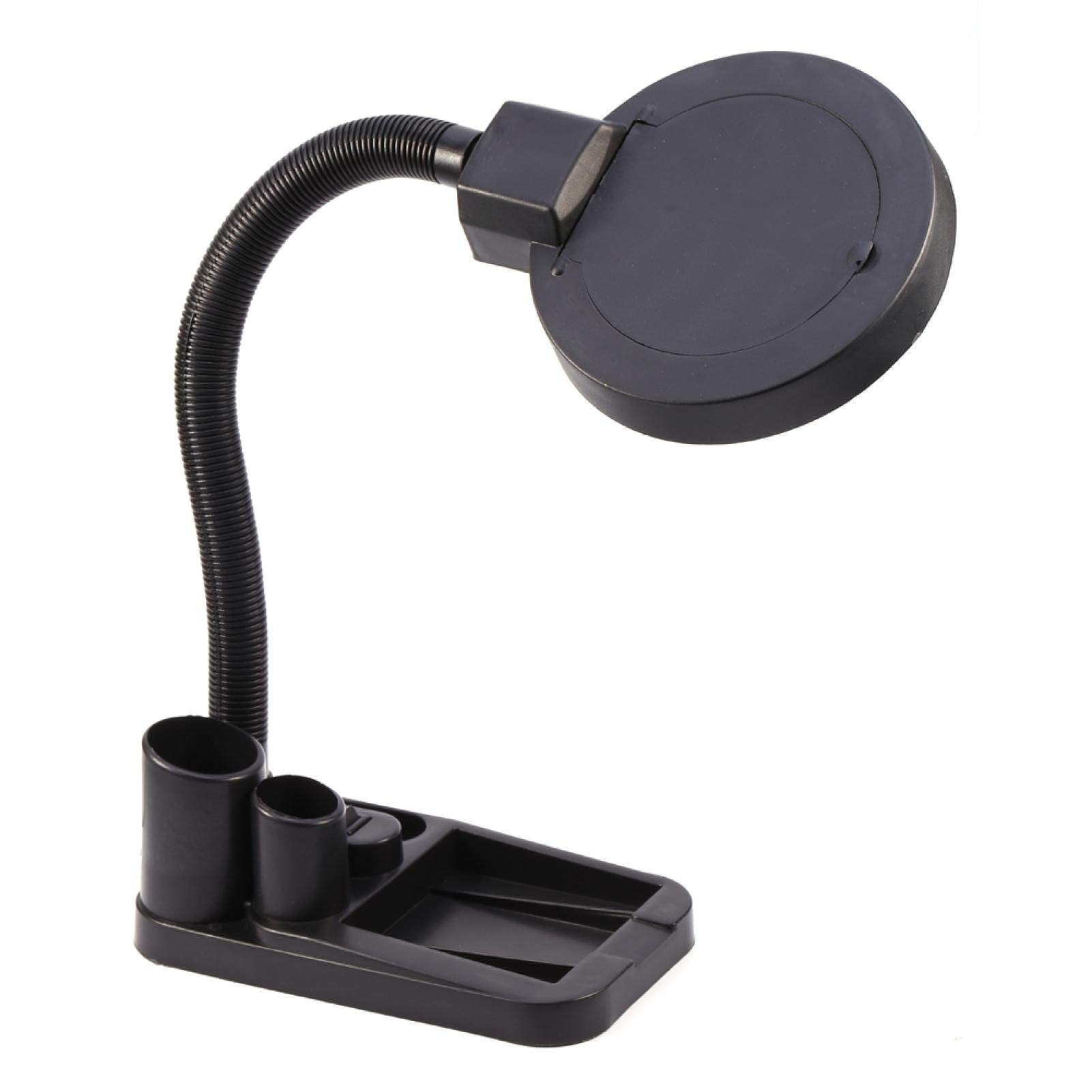 Haofy LED Magnifying Desk Lamp with 5X & 10X Magnifier - Adjustable Lighted Table & Floor Stand for Reading, Crafts, Jewelry Repair & Hobby Work | Perfect for Elderly, Watchmakers & Detailed Tasks