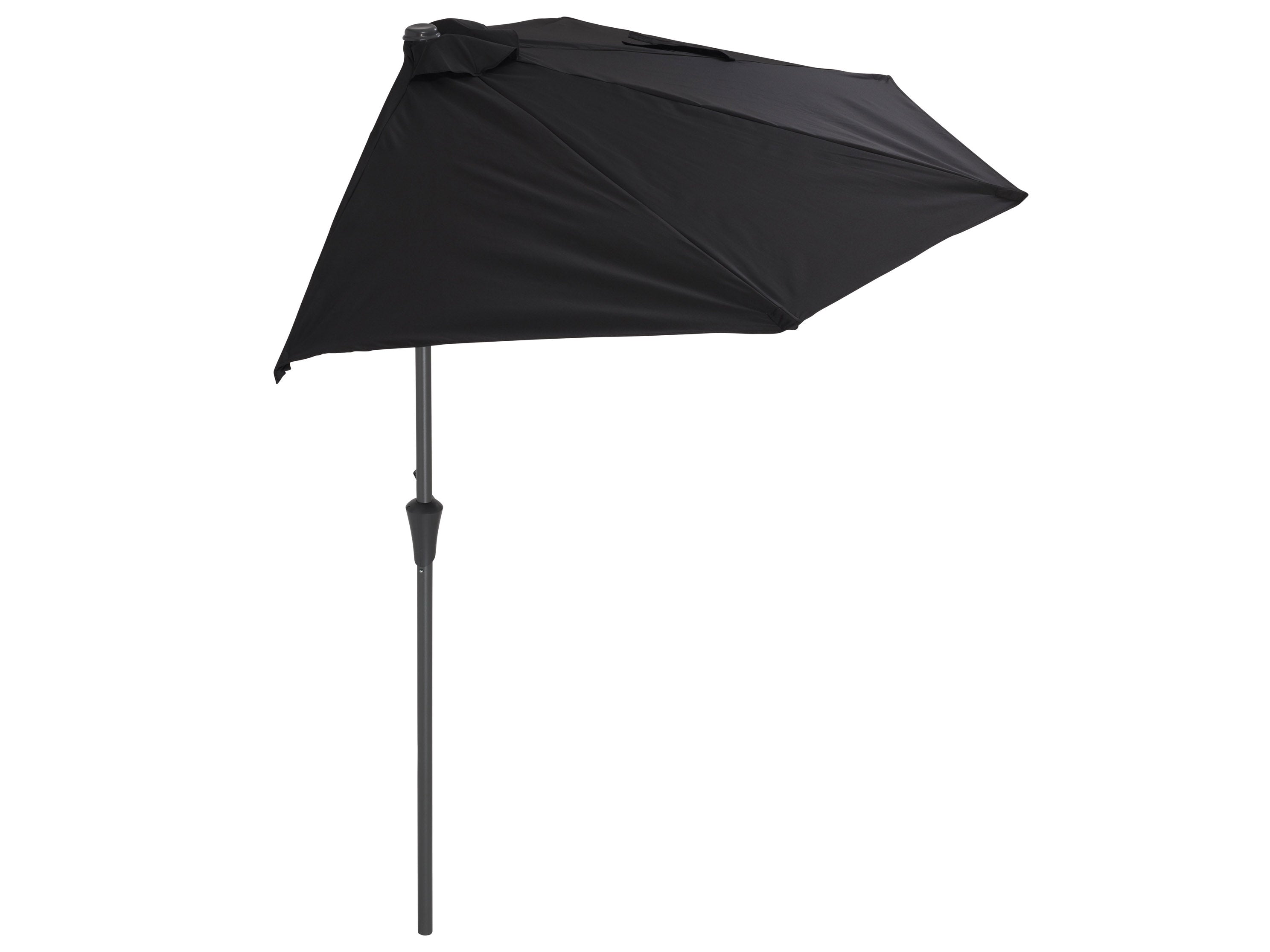 8.5ft Black Half Umbrella - Large Outdoor Patio Umbrella for Garden, Poolside & Backyard - UV Protection & Wind Resistant
