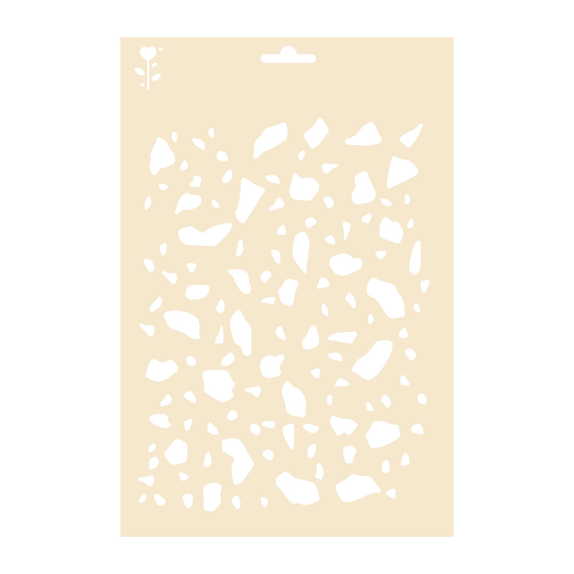 A4 Terrazzo Stencil for DIY Crafts, Home Decor & Wall Painting - Reusable Template for Creative Projects