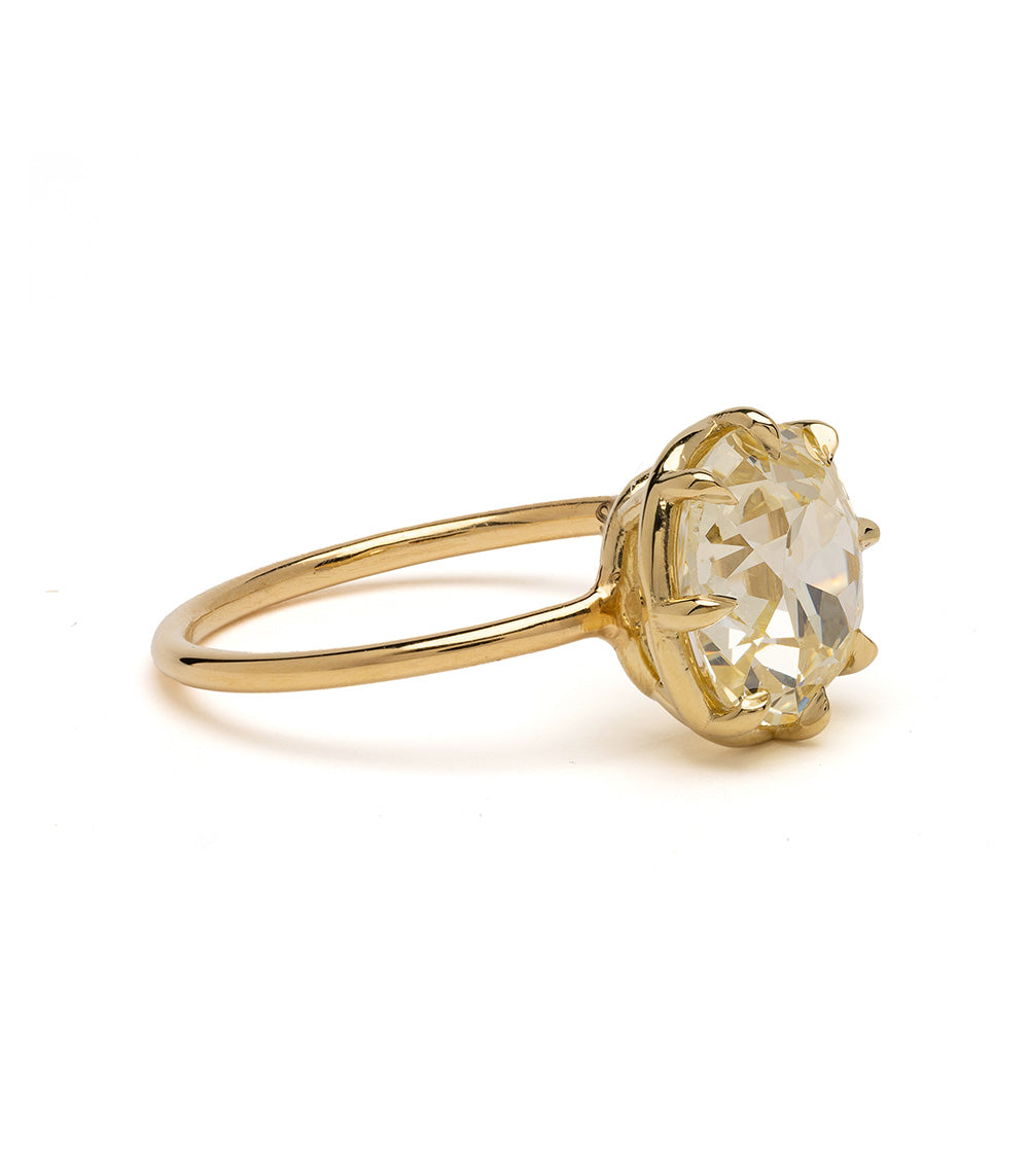 Vintage Old Mine Cut Diamond Engagement Ring for Women - Antique Style Wedding Band, Perfect for Proposals, Anniversaries & Special Occasions
