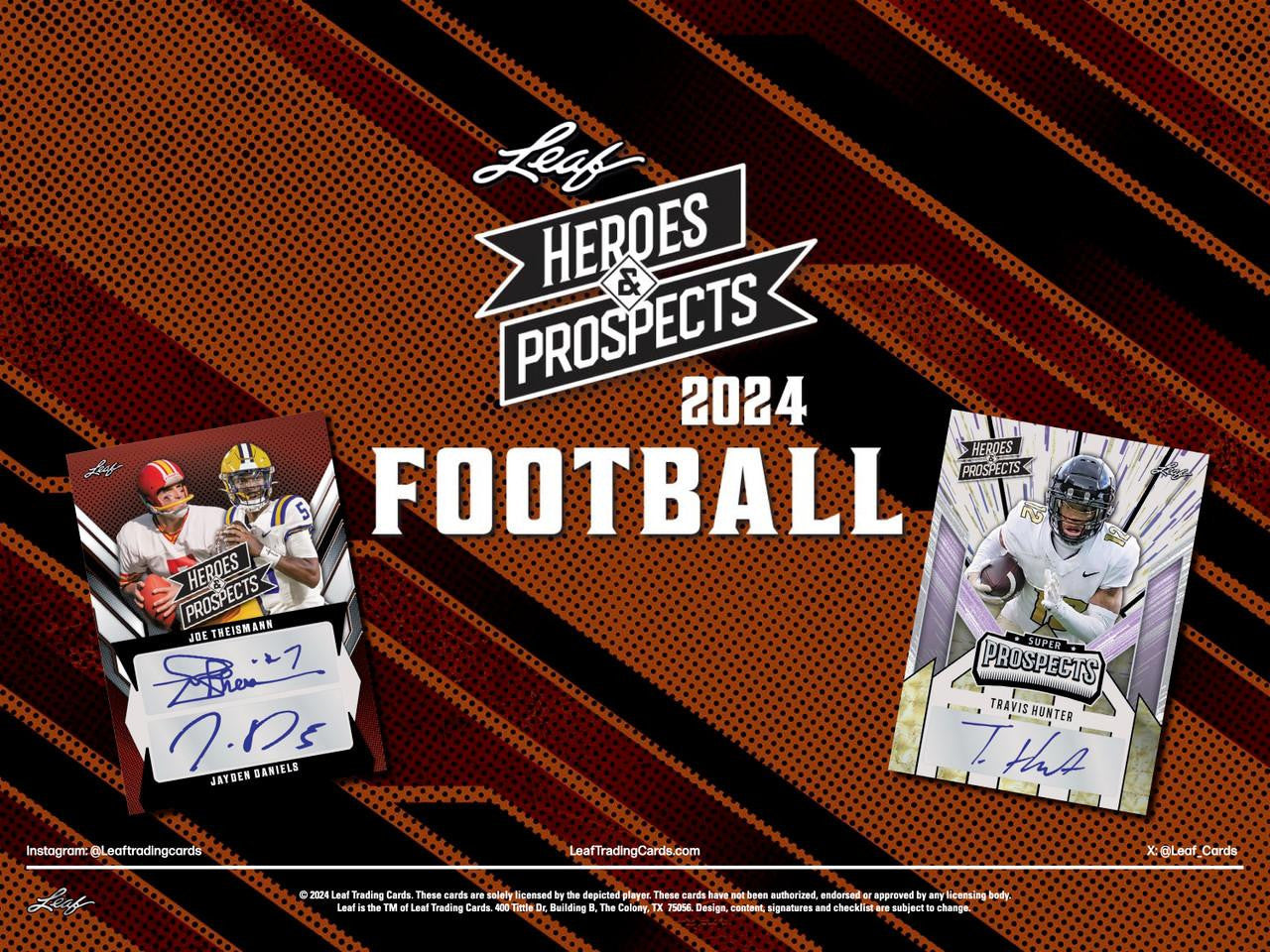2024 Leaf Heroes & Prospects Football Jumbo Box - 24 Packs with Autographs & Memorabilia Cards - Collectible Trading Cards for NFL Fans & Sports Enthusiasts - Perfect for Gifts, Investments, and Fantasy Football Drafts
