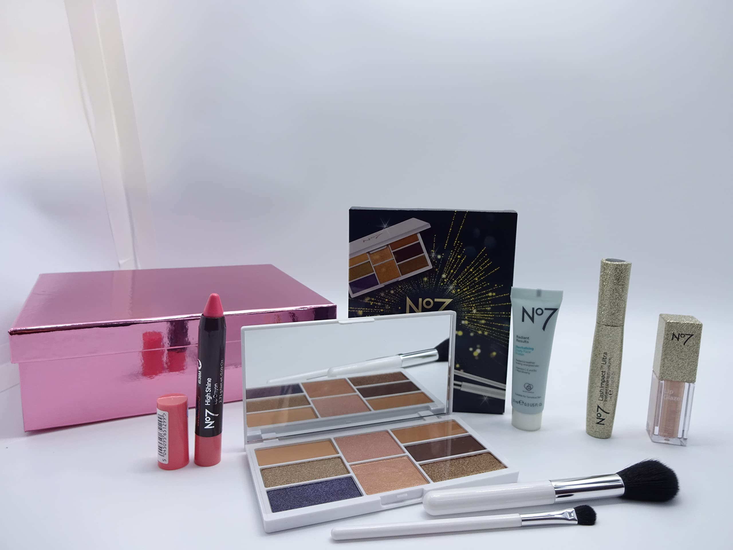 No7 Boots Luxury Shimmer Collection Gift Set - Perfect for Birthday, Anniversary & Holiday Gifting | Makeup & Skincare Hamper for Women