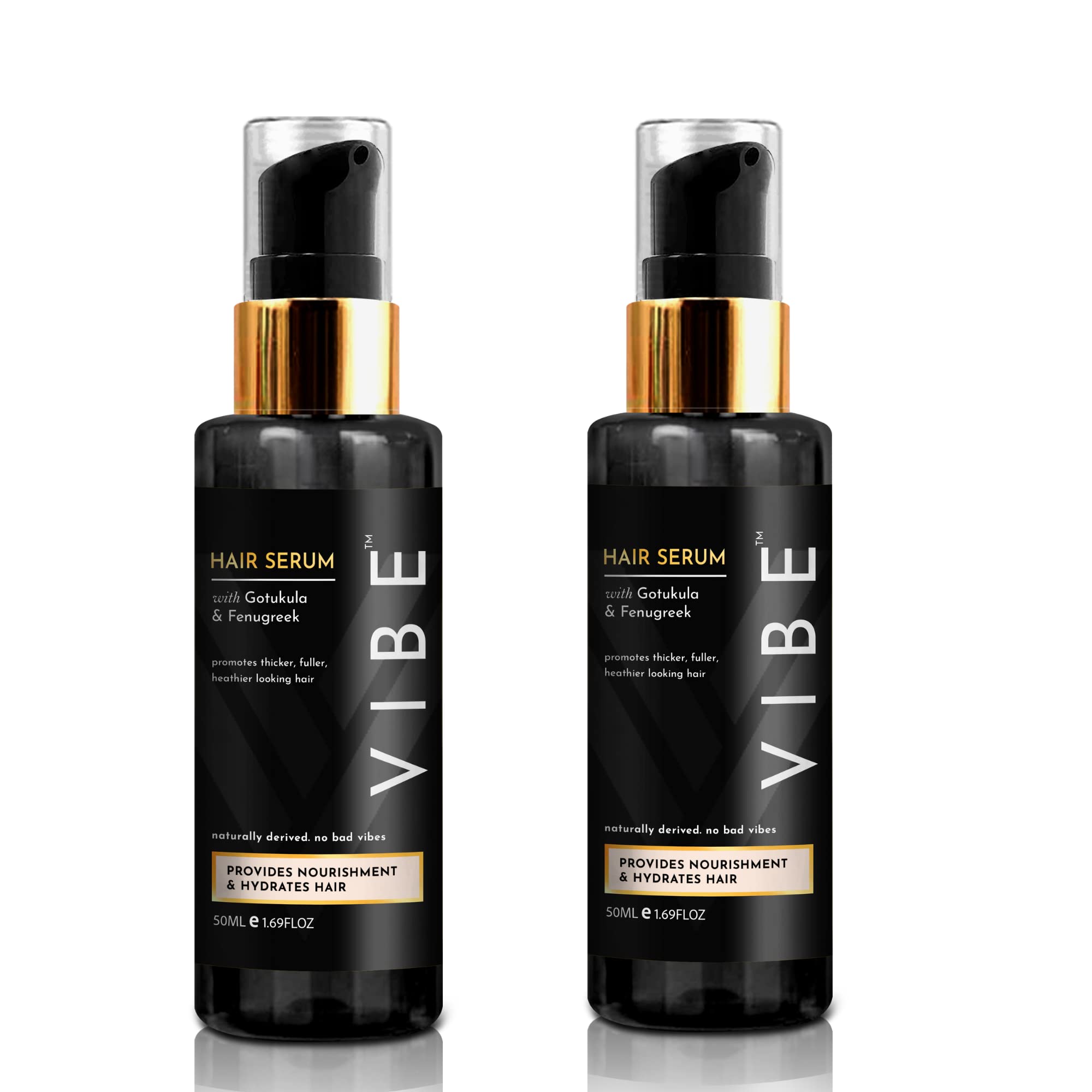 VIBE Hair Growth Serum Kit - Anti Hair Fall Treatment for Dry, Damaged & Frizzy Hair - Nourishing Hair Serum (30ml, Pack of 2) - Perfect for Daily Hair Care & Styling