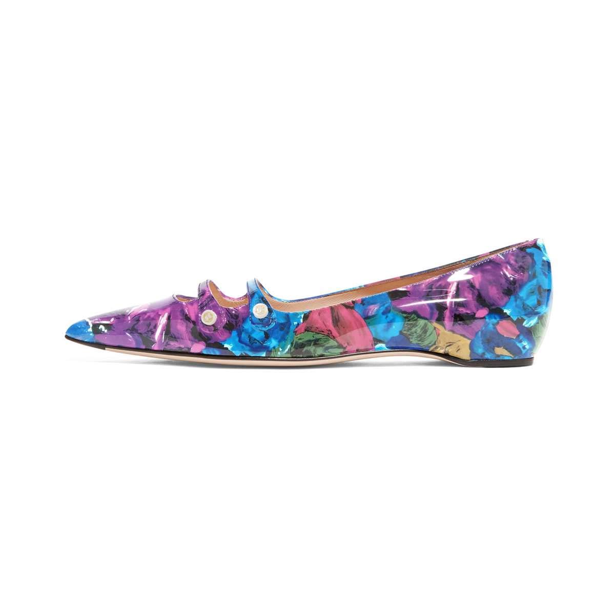 YDN Women's Pointed Toe Flats - Comfortable Slip On Low Heel Pumps with Hidden Straps for Work, Office & Dressy Occasions