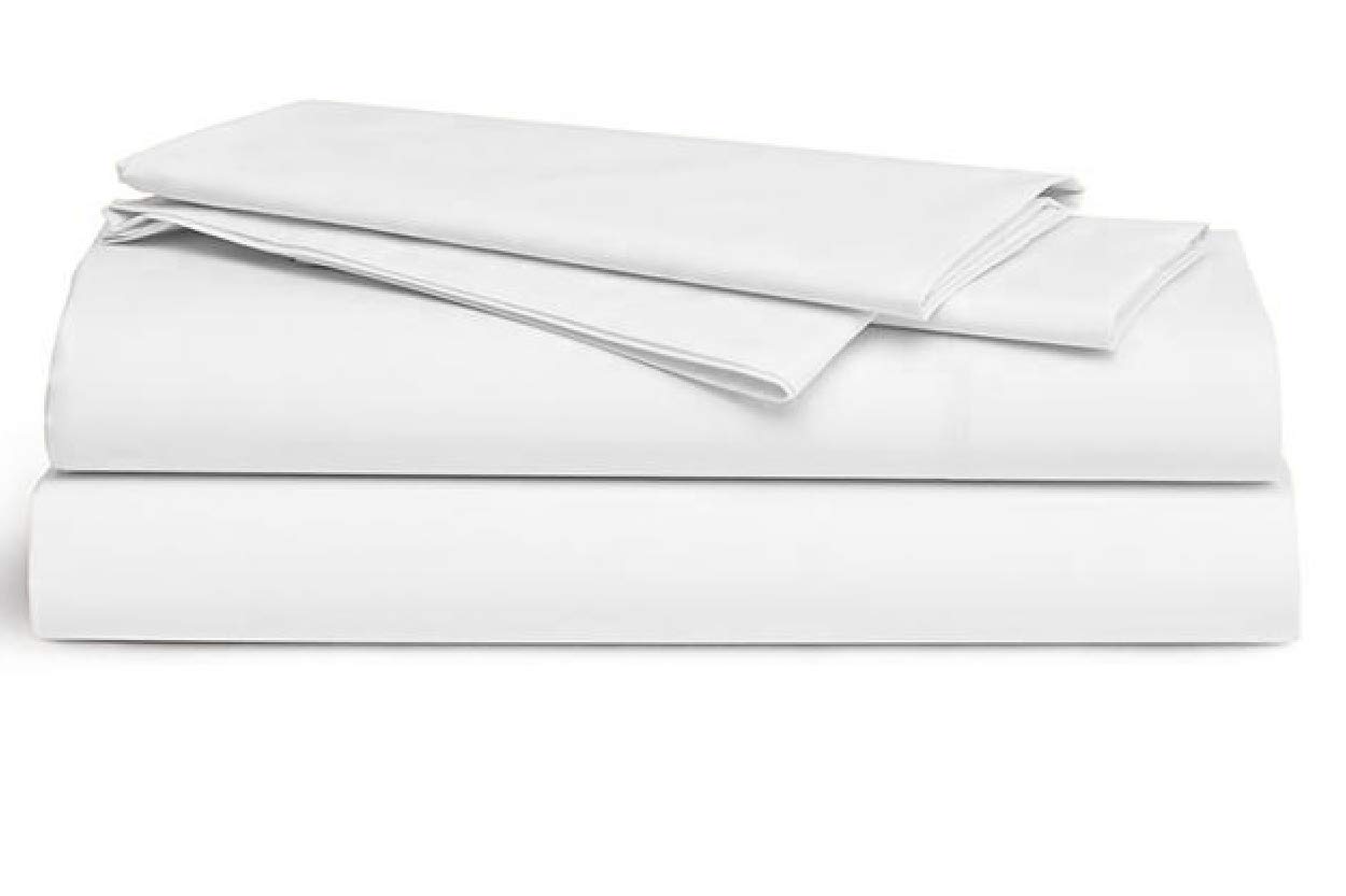 Organic Cotton Bed Sheets Set King Size White - 410 Thread Count GOTS Certified, Breathable & Comfortable Luxury Soft Feel - All Season Use for Bedroom, Hotel, Guest Room - Machine Washable & Durable