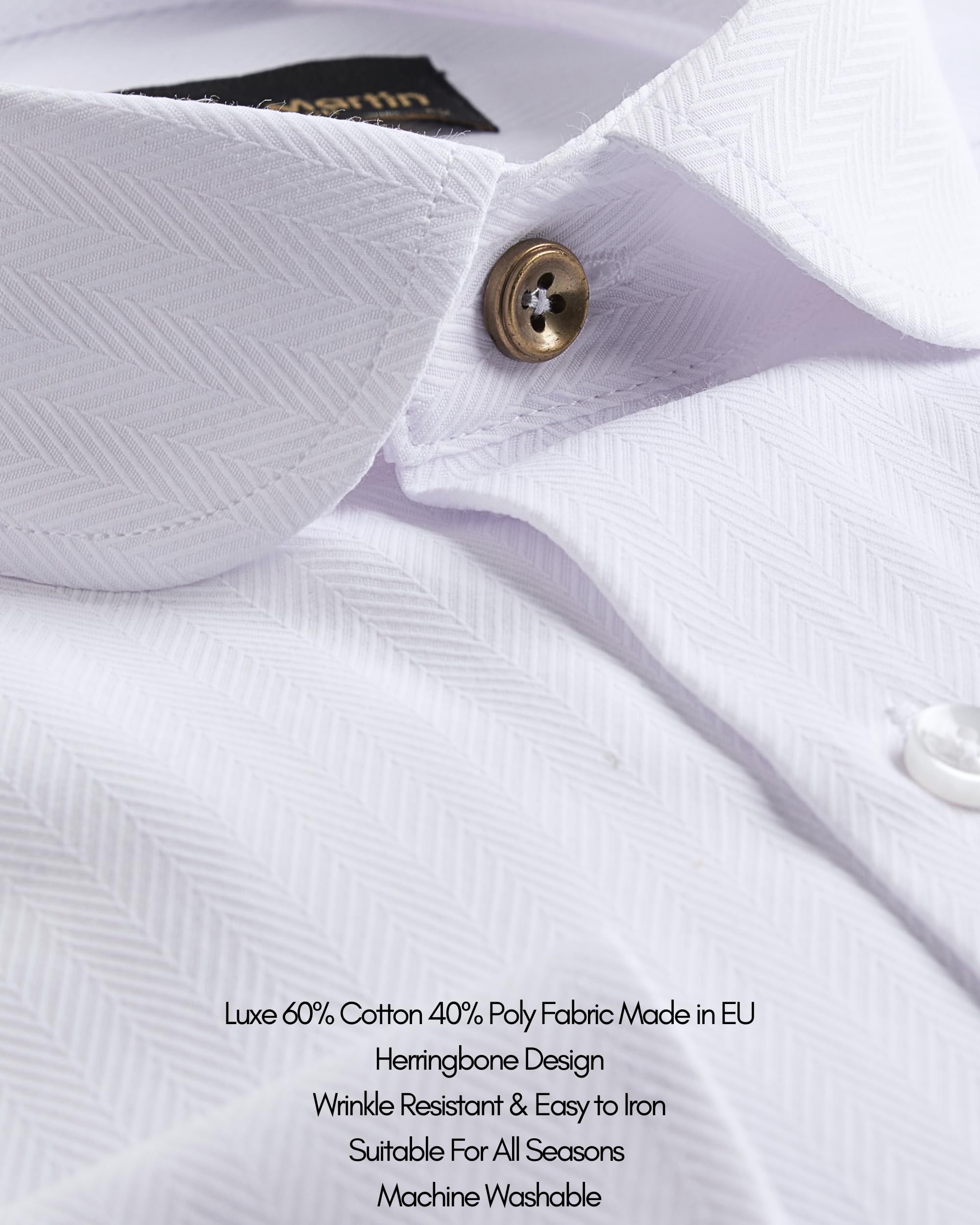 Vintage 1920s Men's Club Collar Dress Shirt - Long Sleeve Button Up Formal & Casual Shirt for Business, Wedding & Retro Style Outfits