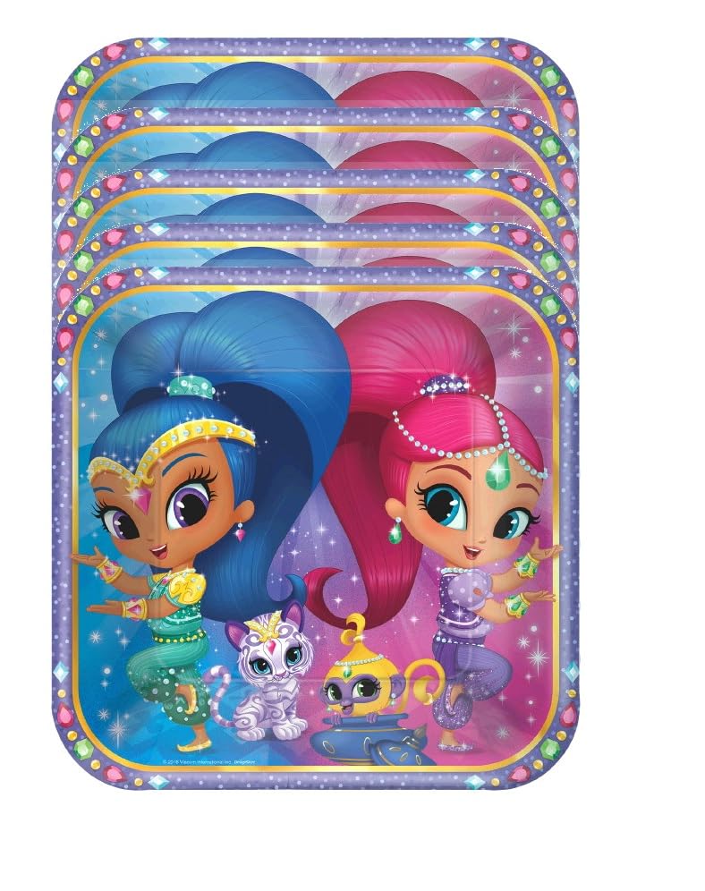Shimmer and Shine Birthday Party Supplies Set - 16-Piece Bundle with Plates & Napkins | Perfect for Girls' Themed Birthday Parties, Baby Showers & Celebrations