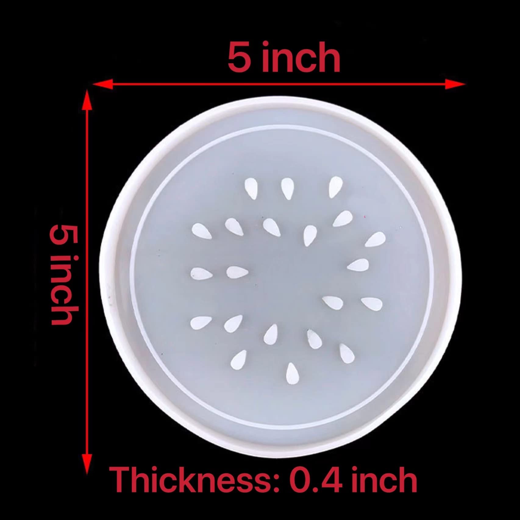 4-Pack Watermelon Resin Coaster Molds for Epoxy Casting - DIY Fruit-Shaped Coasters for Home Decor, Mother's Day Gifts & Craft Projects - Perfect for Kitchen, Dining Table & Party Decorations