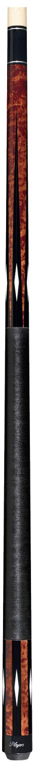 Players G-3350 Professional Billiard Cue - Antique-Stained Bird's-Eye Maple with White Poly Diamonds & Black Points | Perfect for Pool, Snooker & 8-Ball Games