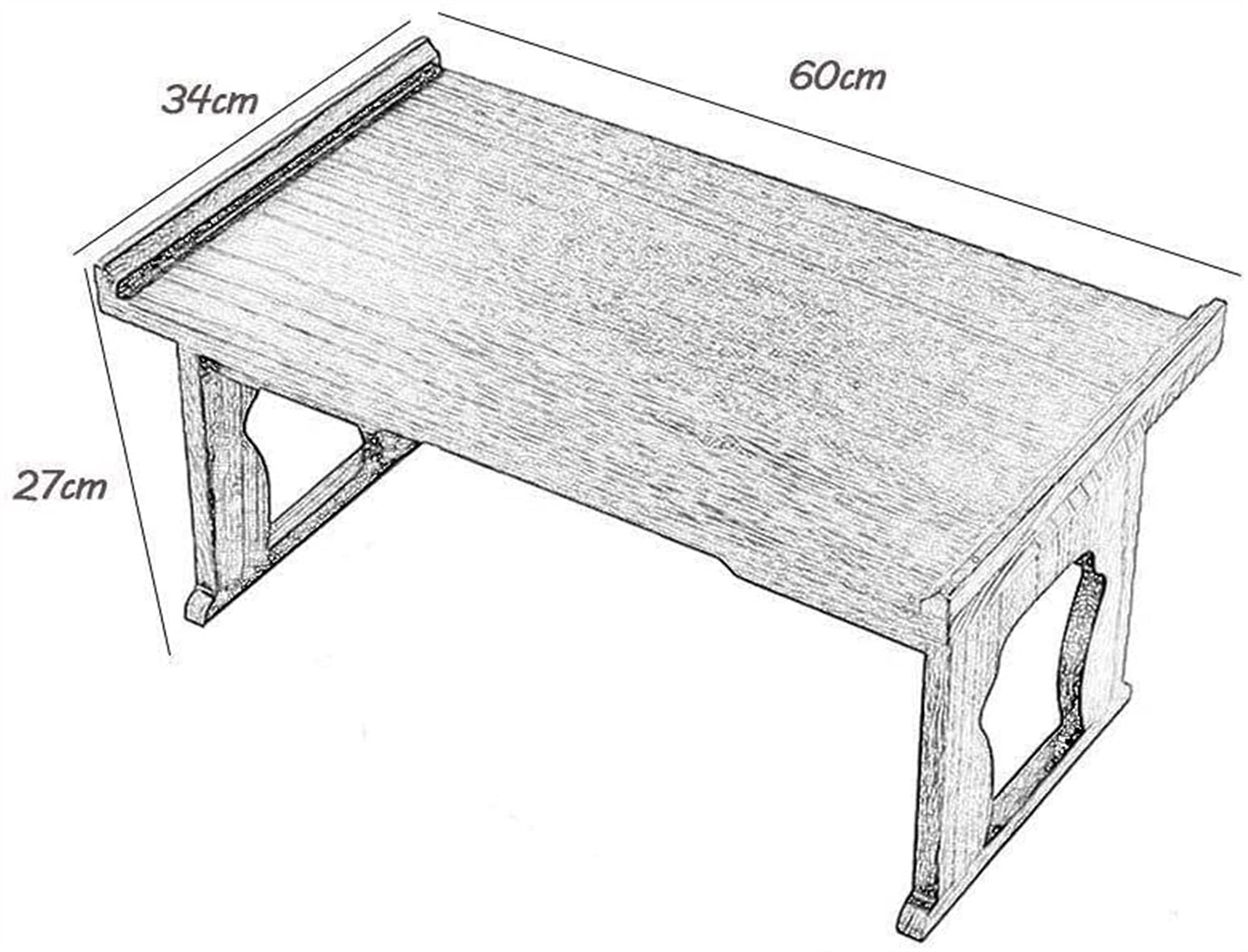 Japanese Style Low Coffee Table - Wood Folding Table Desk for Living Room, Small Platform Table with Windows Design | Perfect for Small Spaces, Tea Ceremonies & Modern Home Decor