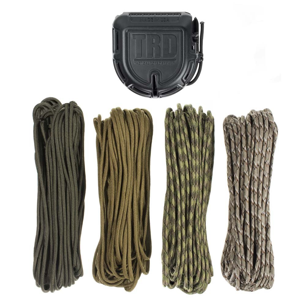 **200FT 550 Paracord Rope Dispenser Kit - Military Grade, Durable & Lightweight Survival Rope for Camping, Hiking, Emergency & Outdoor Activities**