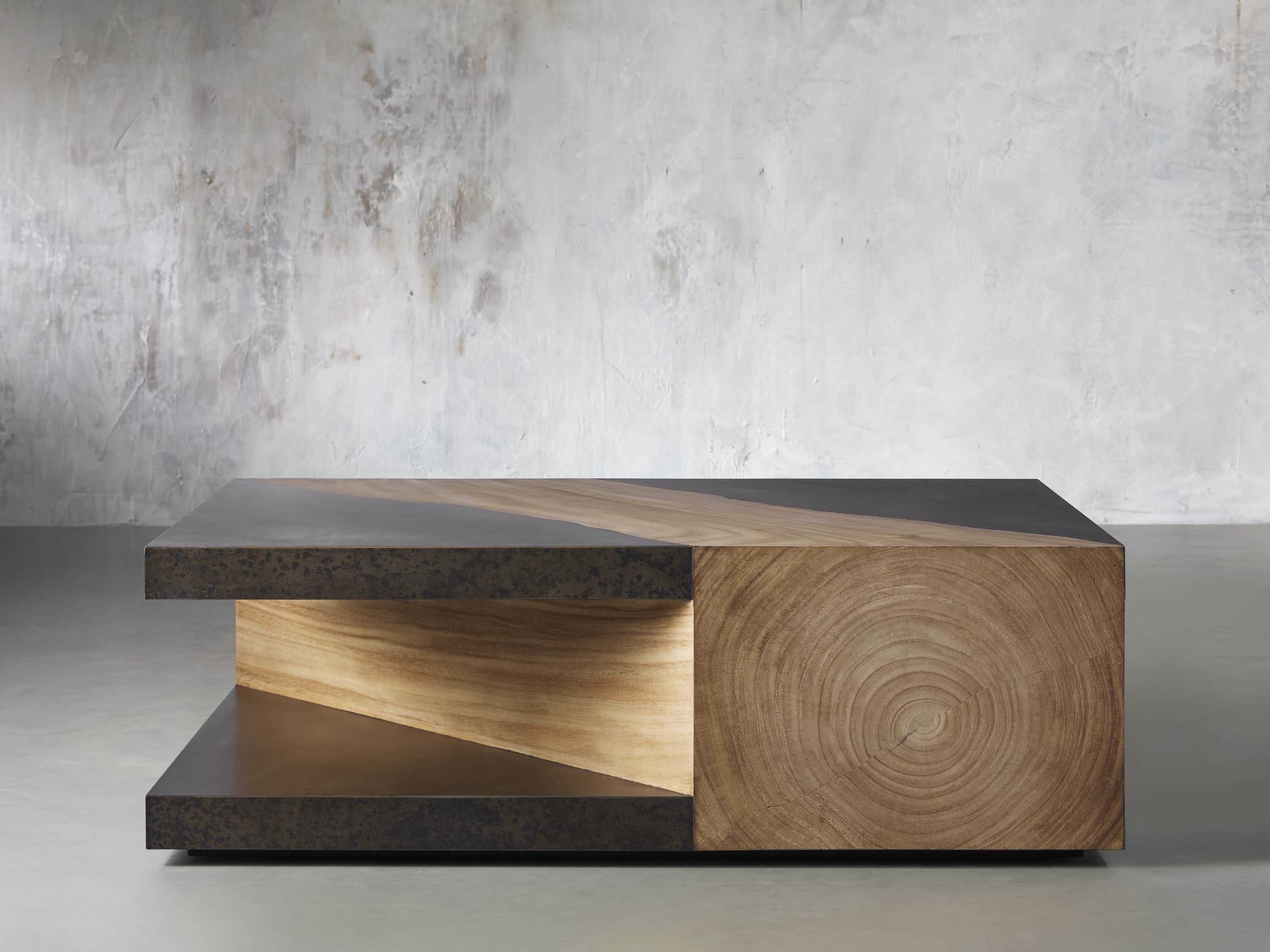 Modern Almeria Coffee Table - Stylish Living Room Center Table with Storage Shelf - Perfect for Small Spaces, Apartments & Home Decor