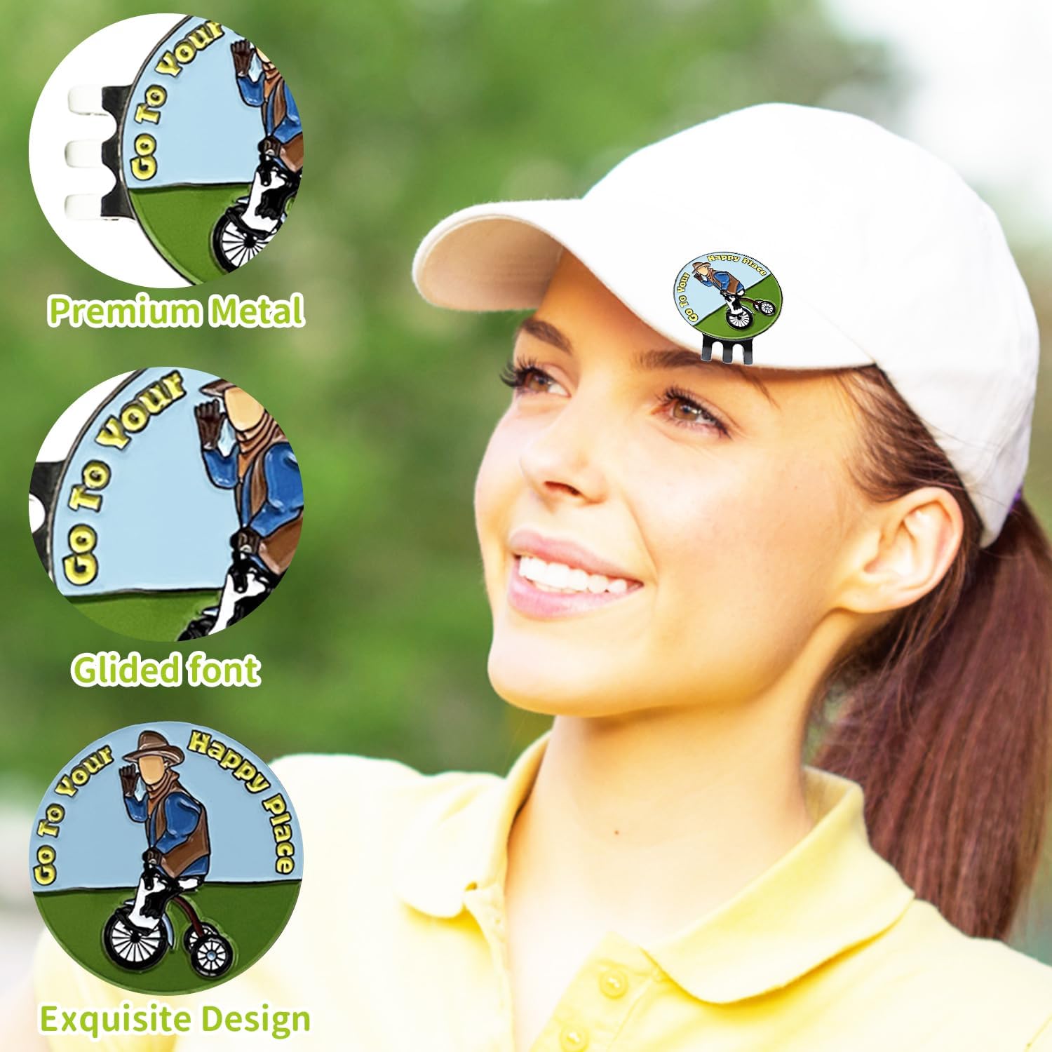 Funny Magnetic Golf Ball Marker Hat Clip - Golf Accessories for Men & Women - Perfect Gift for Golf Lovers, Dad & Retirement - Great for Golf Courses, Driving Range & Casual Wear