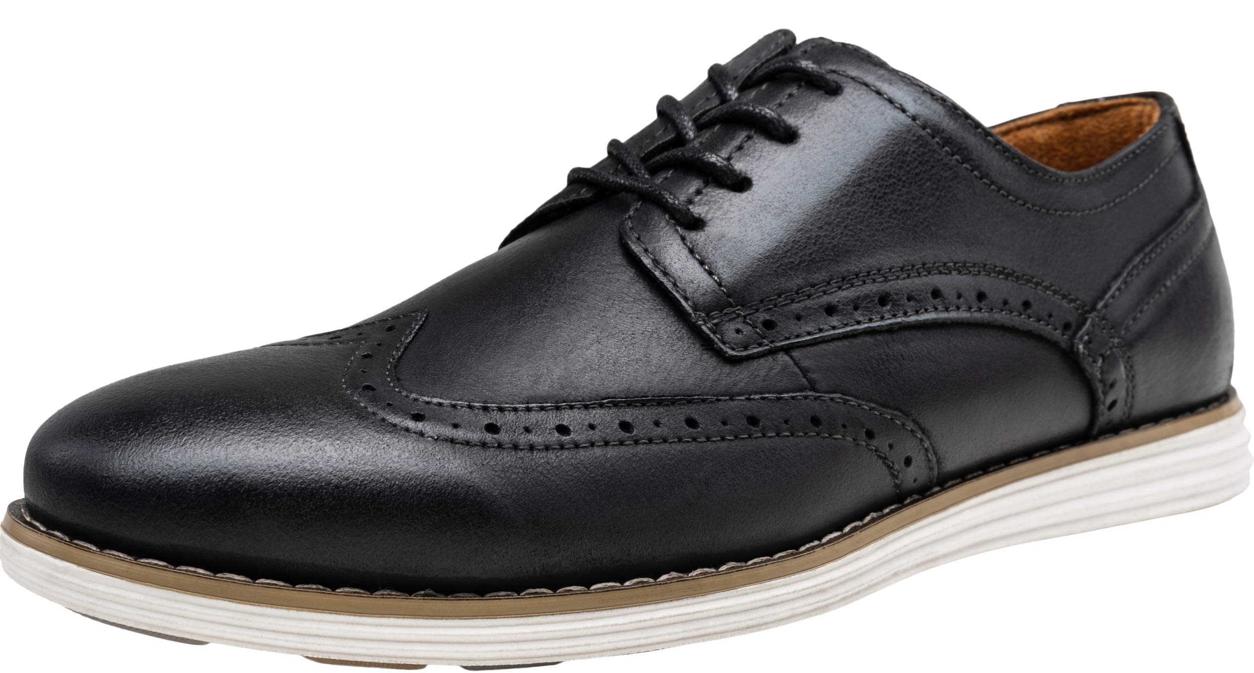 Vostey Men's Leather Dress Shoes - Business Oxford Shoes for Men | Comfortable & Stylish Formal Footwear for Office, Wedding & Special Occasions