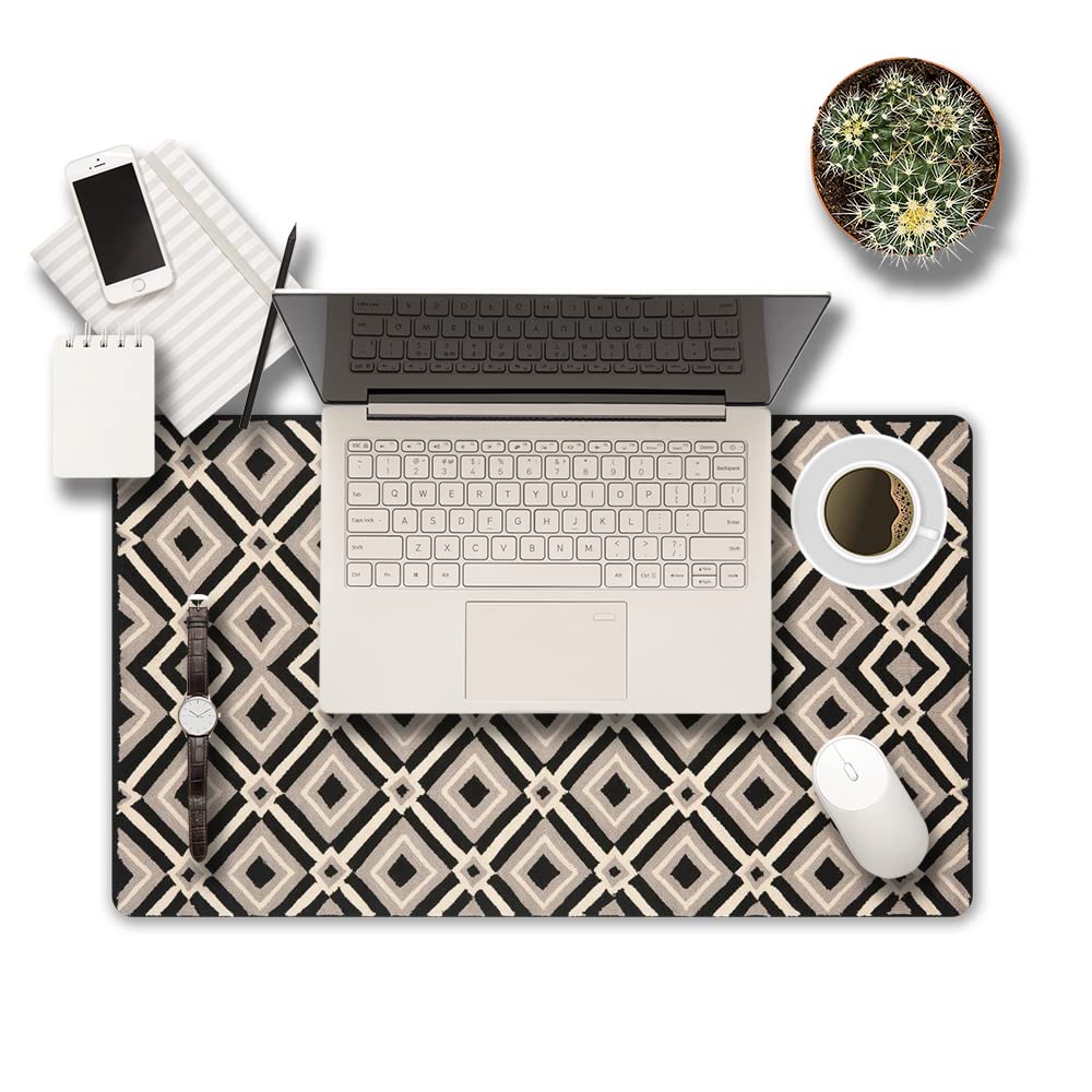 XXL Extended Gaming Mouse Pad with Non-Slip Rubber Base - Large Waterproof Keyboard & Mouse Mat for Office, Home & Gaming - Perfect Desk Decor for Work, Writing & PC Setup (Plaid Design)