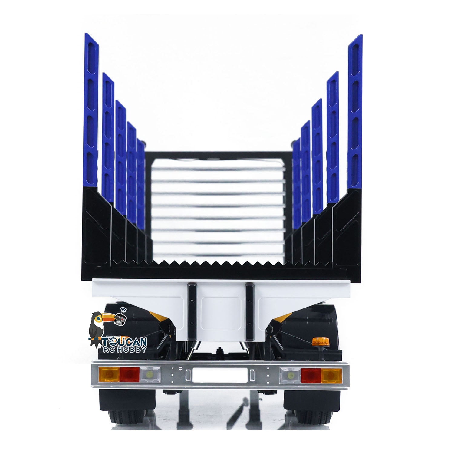1/14 Scale TAMIYA RC Tractor & Toucan 3-Axle Timber Trailer - DIY Painted Simulation Logging Truck Model for RC Enthusiasts | Perfect for Off-Road Simulation, Construction Site Displays, and Collector Showcases