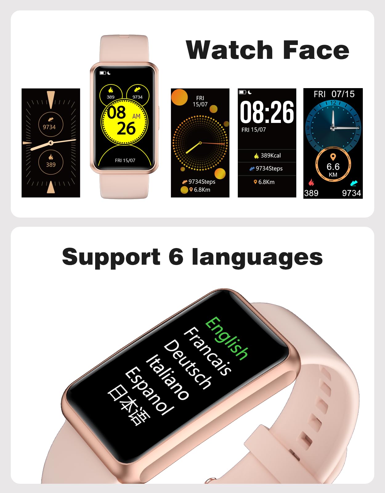 Fitness Tracker Watch - Step Counter, Distance & Calorie Tracker - No Bluetooth or App Needed - Perfect for Walking, Running & Daily Activity Tracking