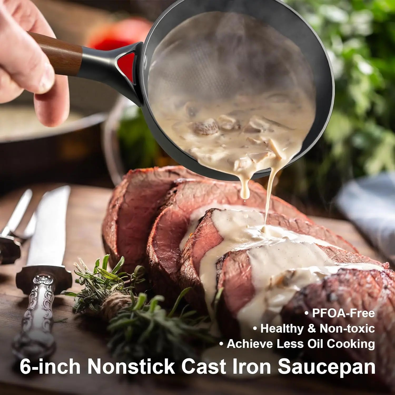 Non-Stick Frying Pan with Oil Lock Technology - 6 Inch Skillet for Healthy Cooking | Perfect for Eggs, Pancakes & Stir-Fry