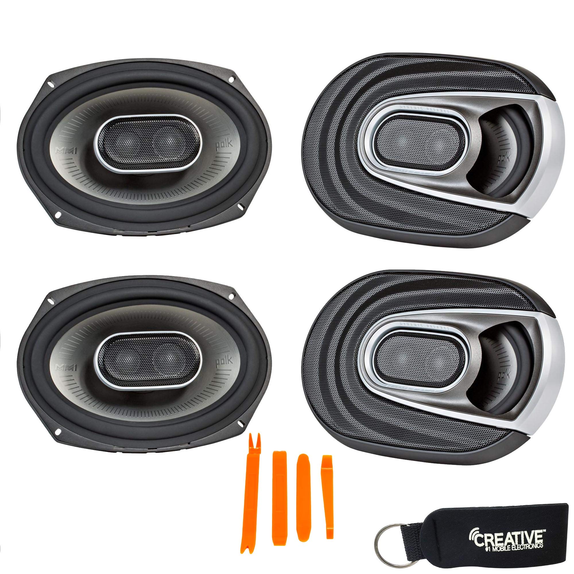 Polk Audio MM692 6x9 Inch 3-Way Coaxial Marine Speakers (2 Pair) - Waterproof, UV-Resistant for Boats, ATVs & Powersports Vehicles | Premium Sound for Outdoor Adventures
