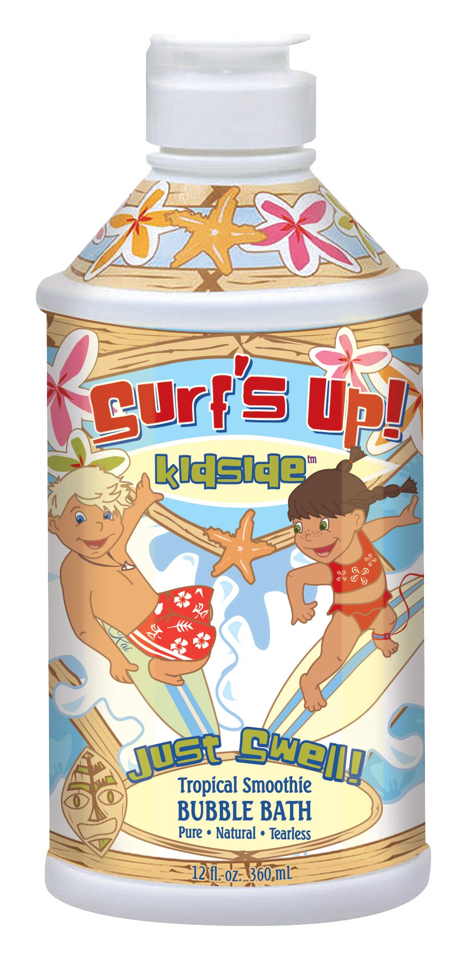 Tearless Bubble Bath for Kids - Tropical Smoothie Scent (12 fl oz) | Gentle Bath Time Fun