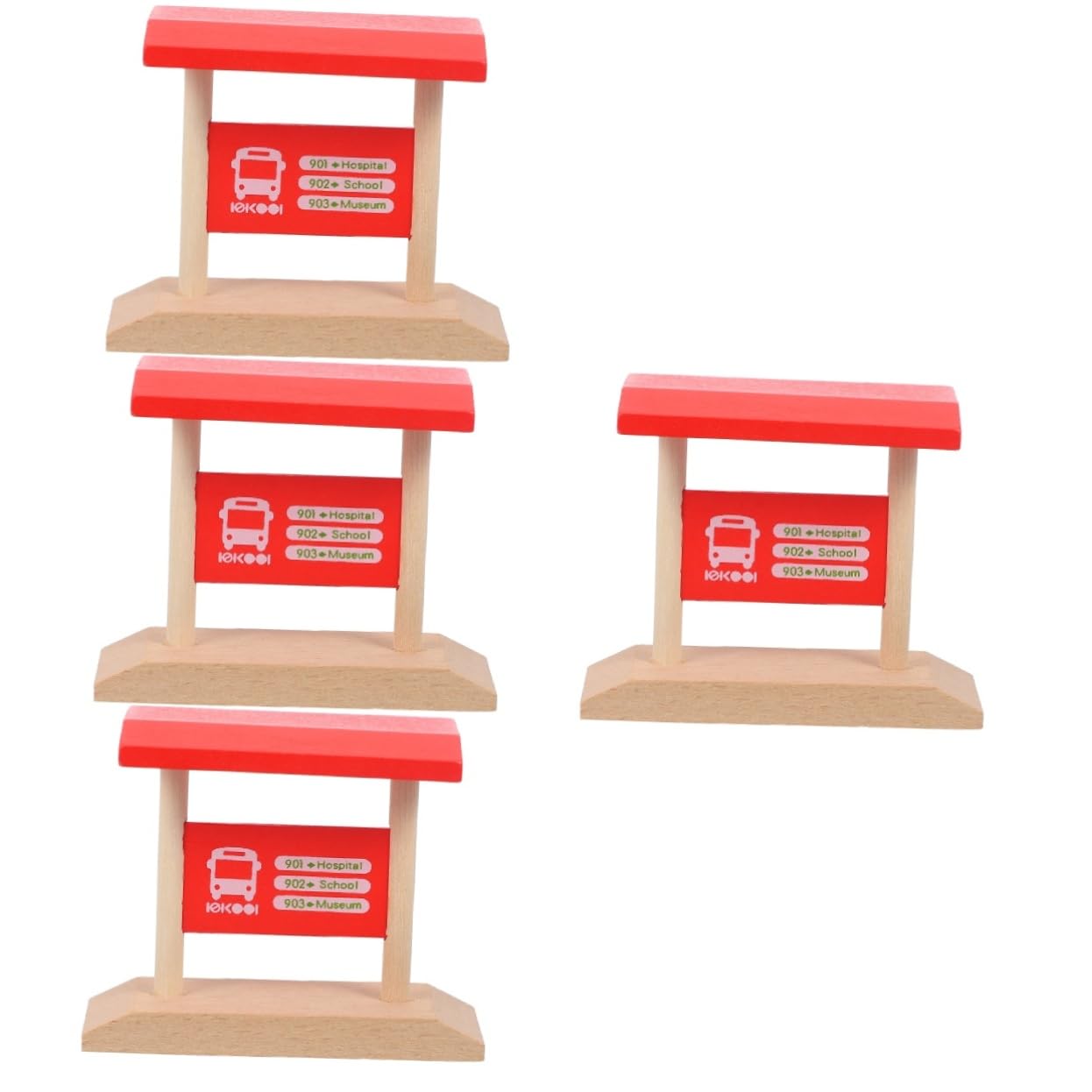 Abaodam 4-Piece Railway Track Accessories Set - Kids Train Station Platform Toy with Simulation Scenes | Perfect for Pretend Play, Model Train Layouts & Educational STEM Activities