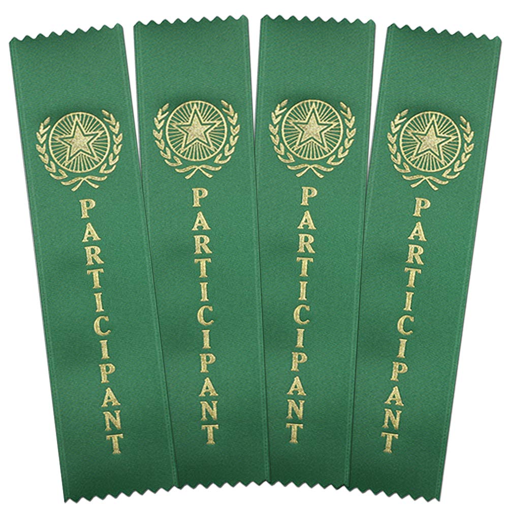 RibbonsNow 400-Pack Green Bookmark Style Participant Award Ribbons - Bulk Awards for Schools, Sports Events & Recognition Ceremonies