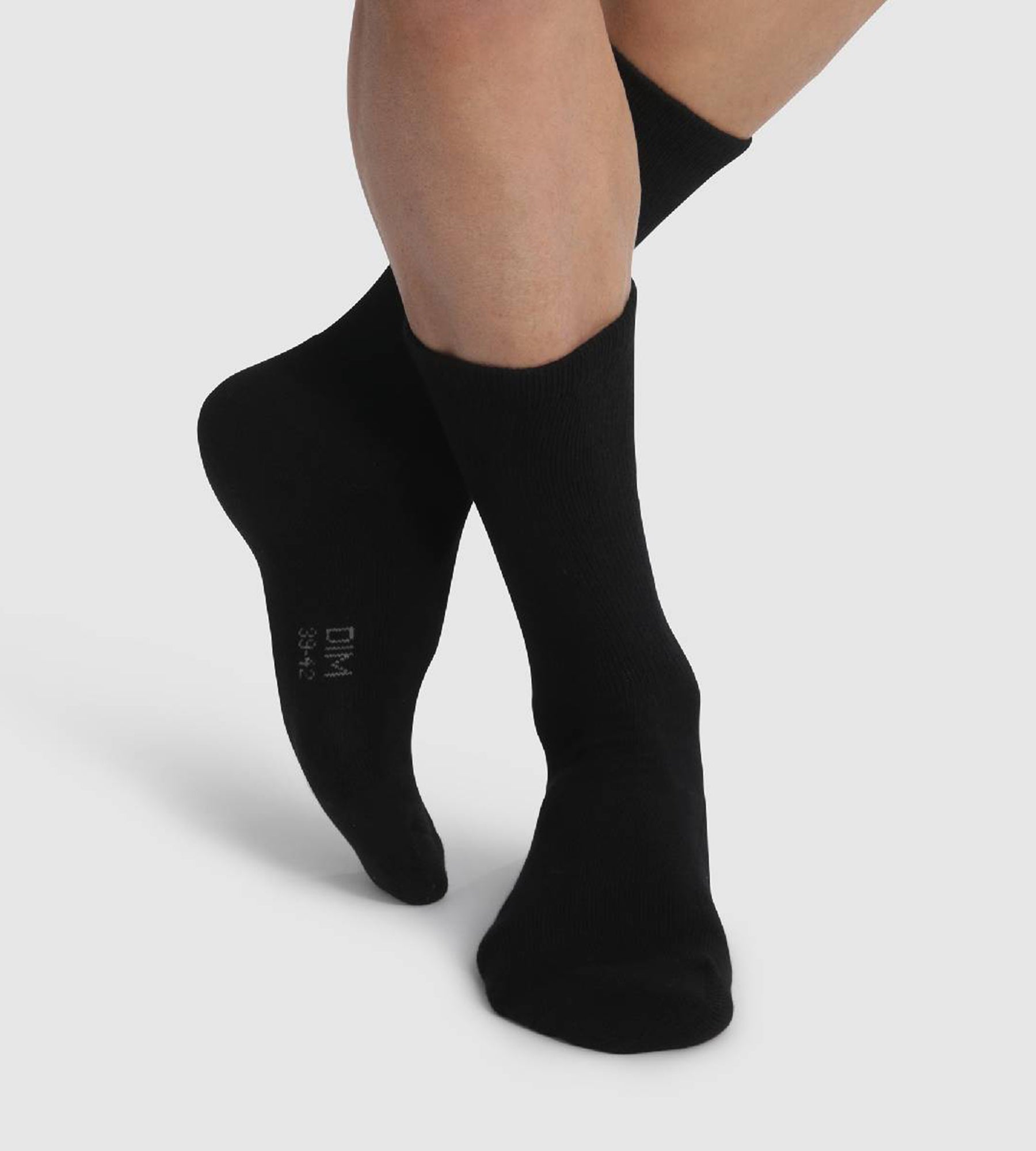 2 Pairs Men's Black Outdoor Socks - Durable & Comfortable Hiking Socks for Camping, Trekking & Adventure Activities
