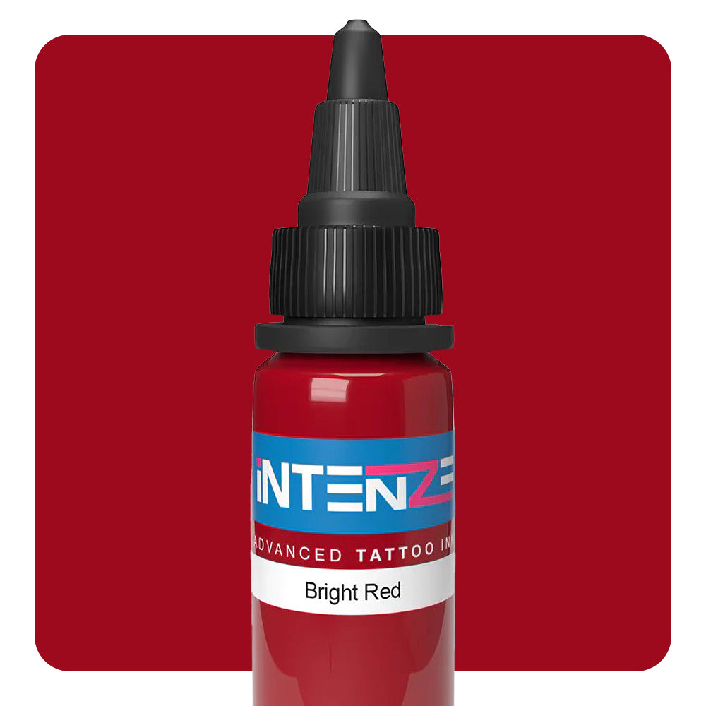 Bright Red Intenze Tattoo Ink - Professional Tattoo Supplies for Artists (1oz/2oz/4oz) - Perfect for Tattoo Shops, Body Art & Permanent Makeup