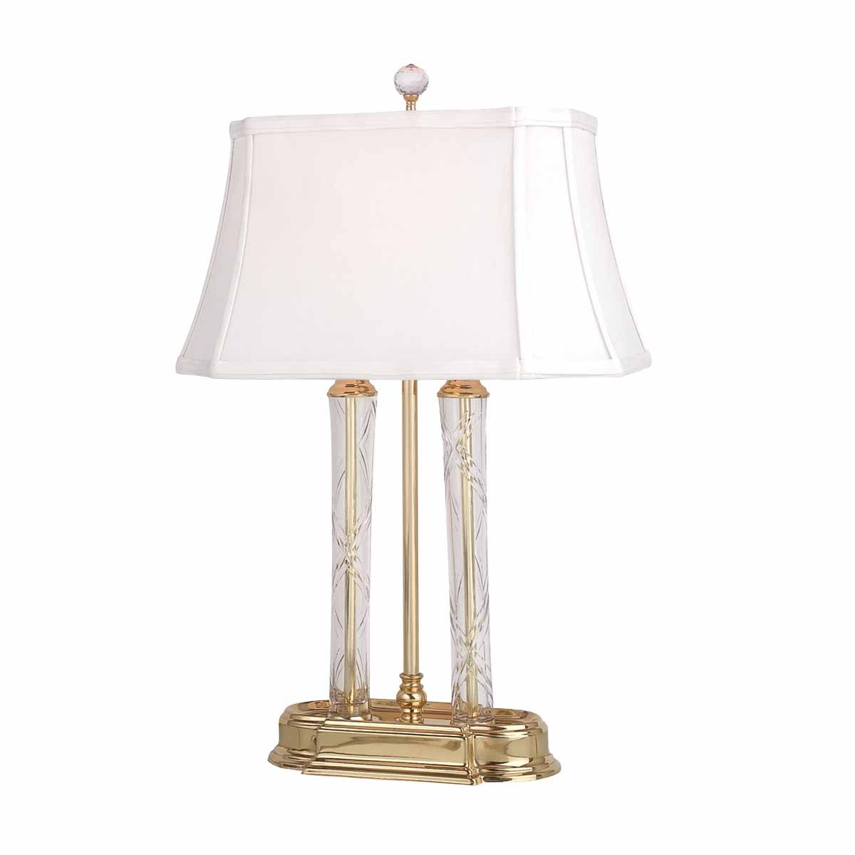 21 Inch Tall Brass Desk Lamp with White Shade - Adjustable Table Lamp for Home Office, Living Room & Bedroom - Vintage Industrial Style Lighting for Reading, Studying & Workspace