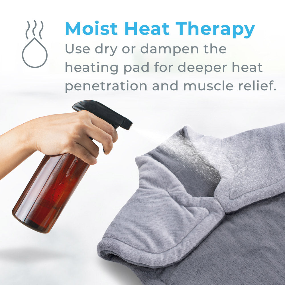 PureRelief XL Extra Long Back & Neck Heating Pad - Electric Heating Pad for Pain Relief, Large 12