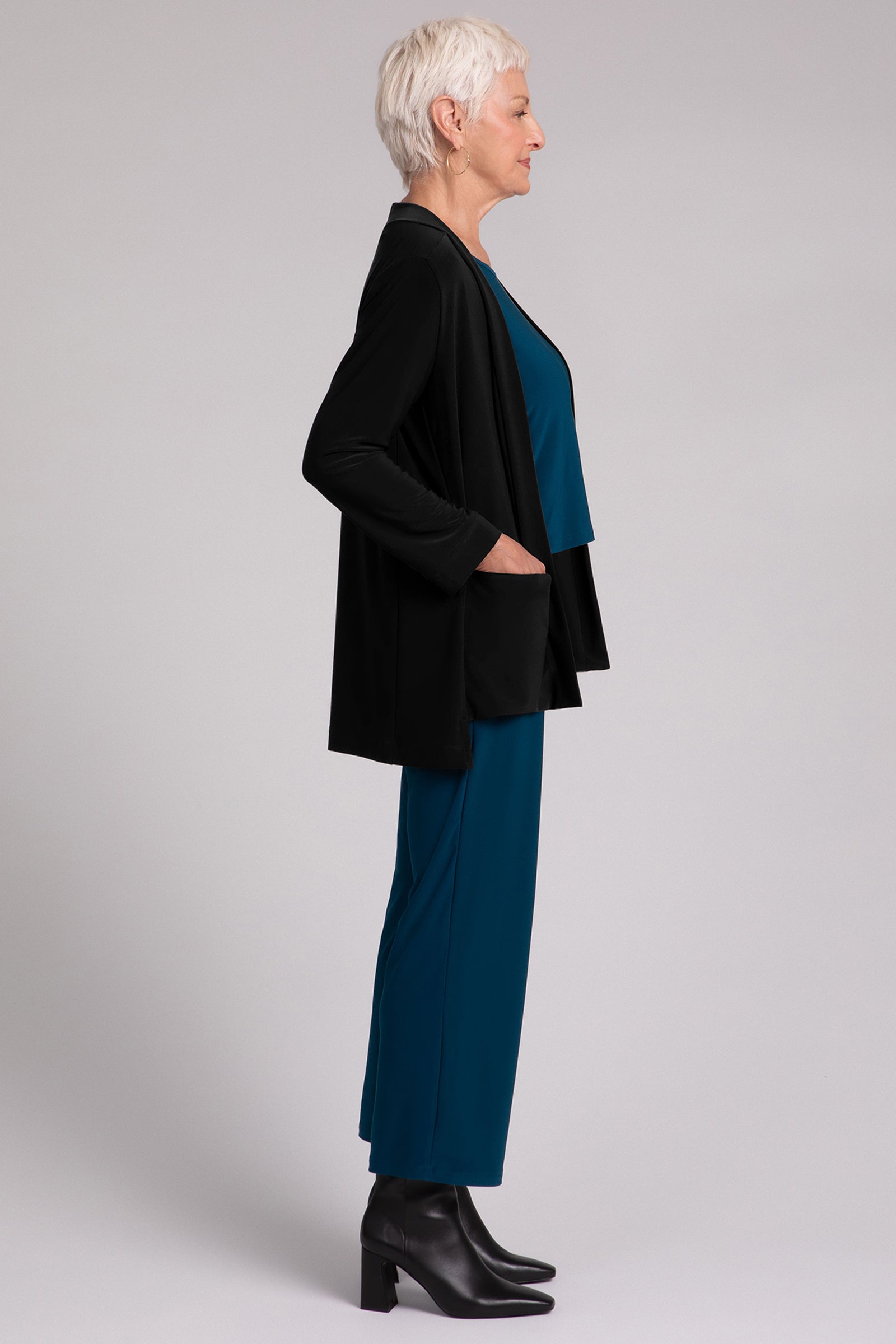 Core Cardigan for Women - Soft & Cozy Black Knit Sweater | Perfect for Fall & Winter Layering, Office Wear & Casual Outfits