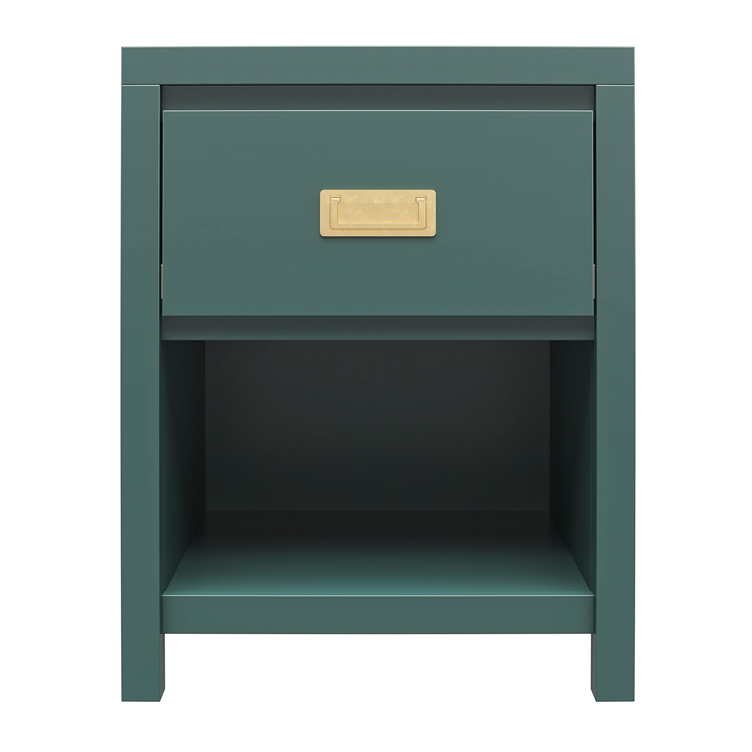 Little Seeds Monarch Hill Haven Kids' 1 Drawer Nightstand, Hunter Green - Perfect for Bedroom Storage & Organization, Nursery Furniture, Kids Room Decor