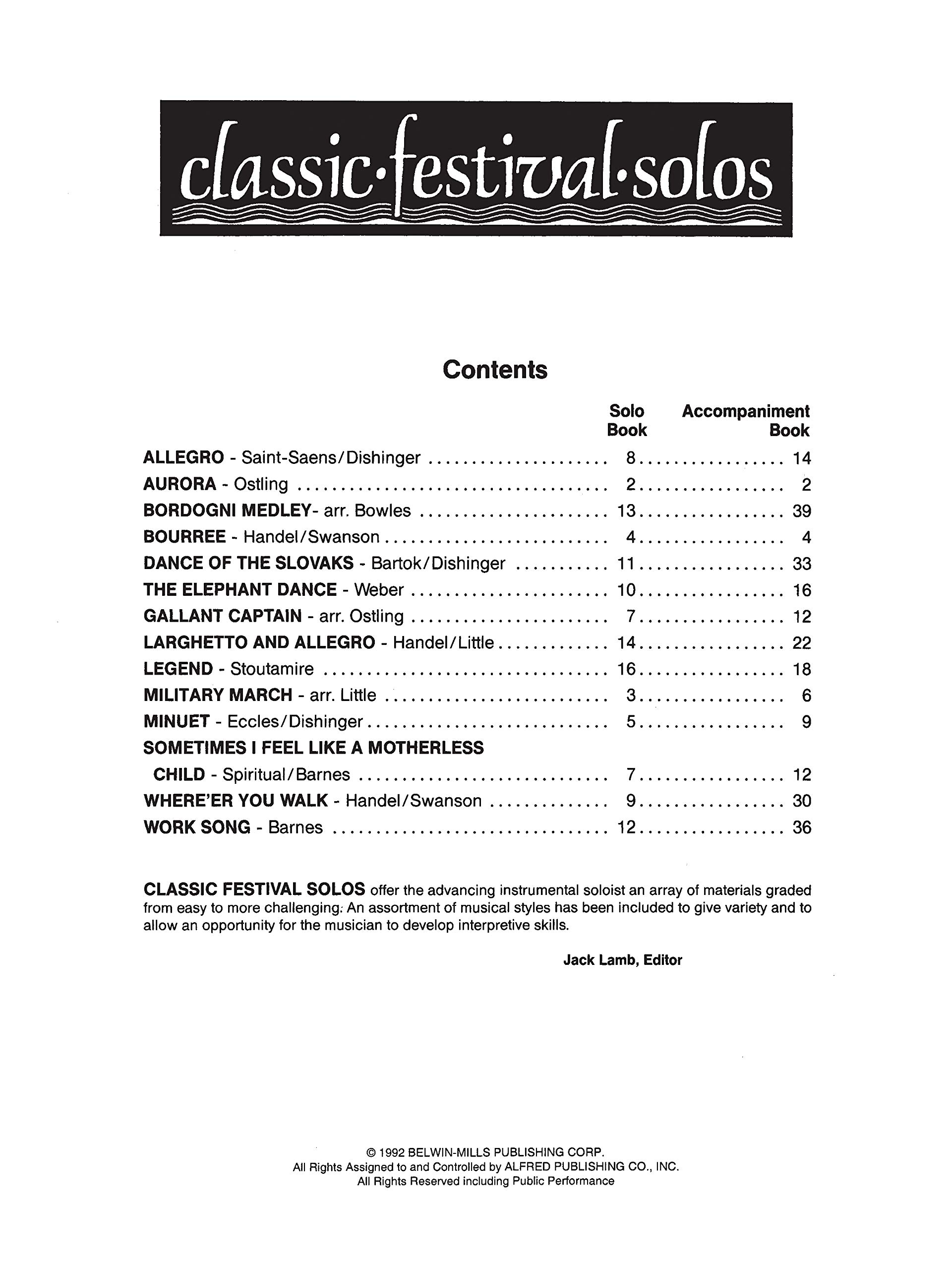 Classic Festival Solos for Tuba - Volume 1: Solo Book | Sheet Music for Performances, Recitals & Auditions | Perfect for Music Students & Professional Musicians