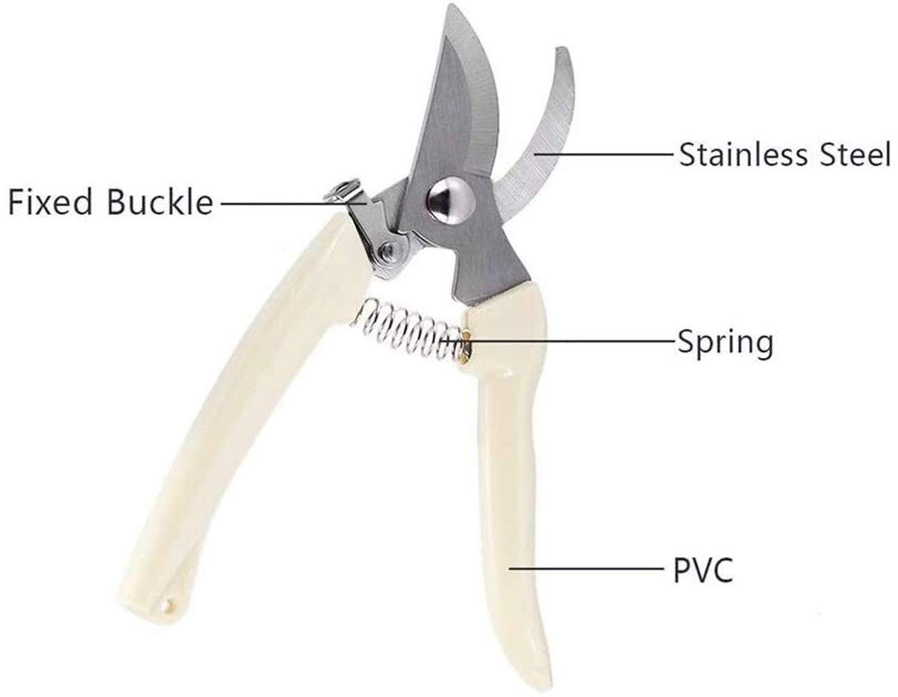 Premium Stainless Steel Garden Pruners - Professional Pruning Shears with Ergonomic Handle for Effortless Cutting | Ideal for Trimming Plants, Flowers, Shrubs & Small Branches | Perfect Gardening Tool for Home Gardeners & Landscapers