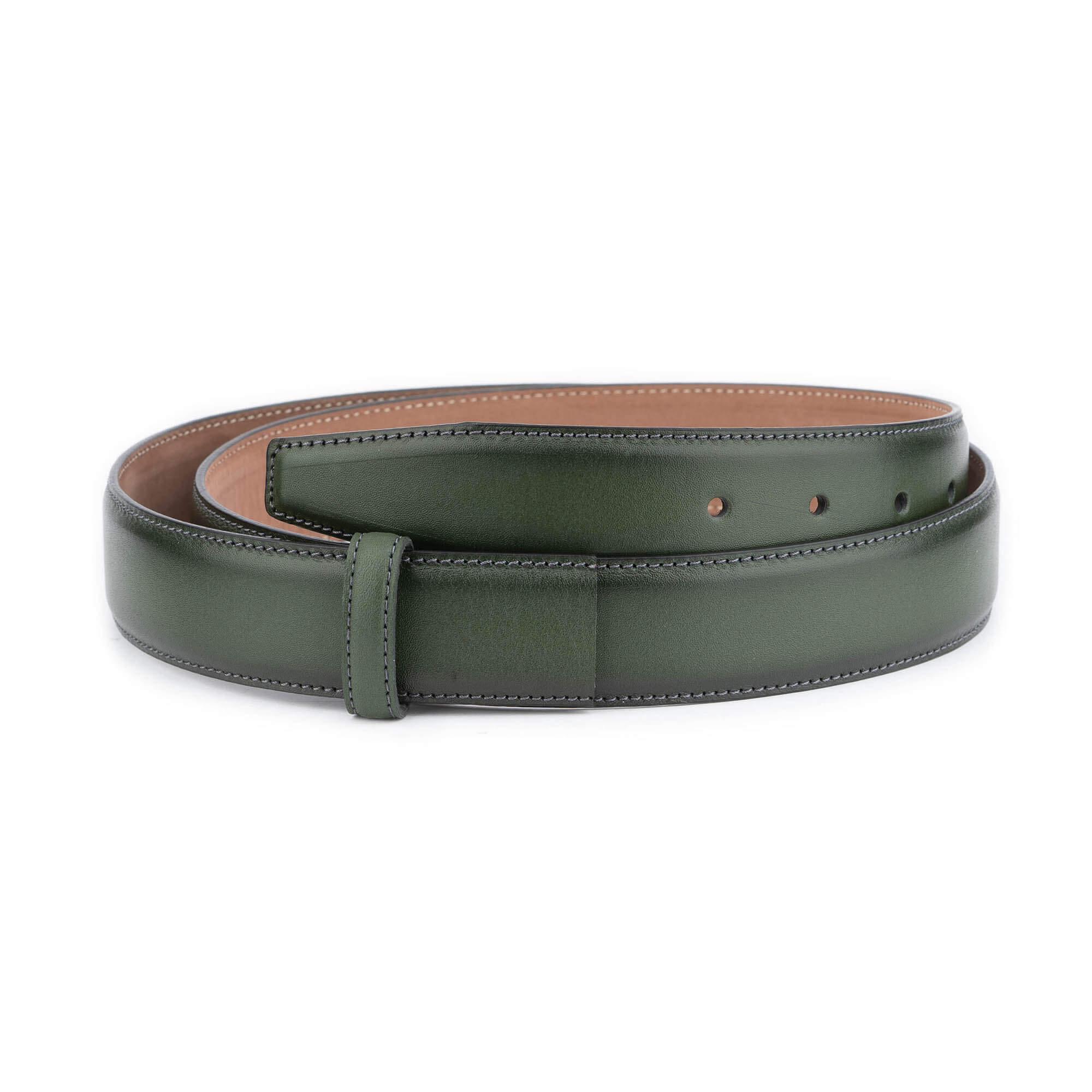 Olive Green Leather Strap Replacement for Cartier Women's Belt Buckle | Genuine Leather Accessory for Fashion & Everyday Wear