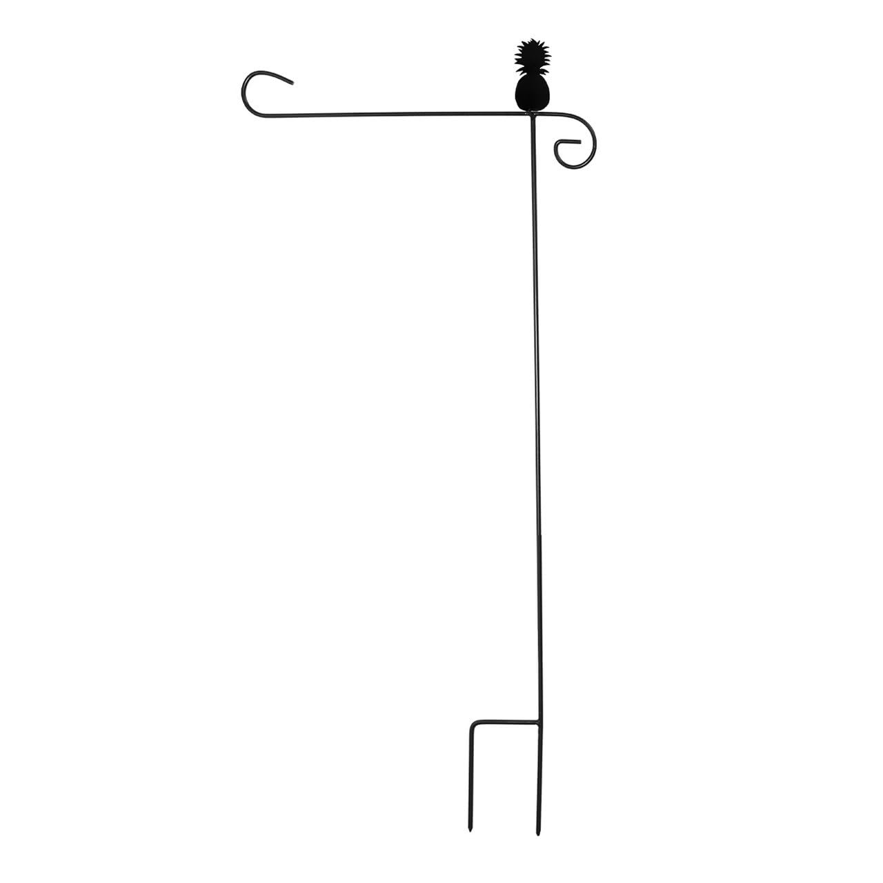 Briarwood Lane Wrought Iron Pineapple Garden Flag Stand - Durable Outdoor Decor for Porch, Yard & Patio - Perfect for Seasonal & Holiday Home Decoration
