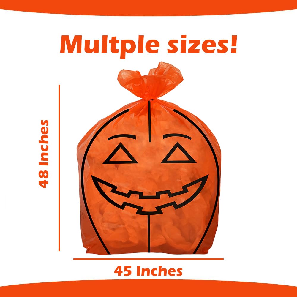 Halloween Giant Lawn Bags Set of 4 - Pumpkin & Ghost for Outdoor Decor