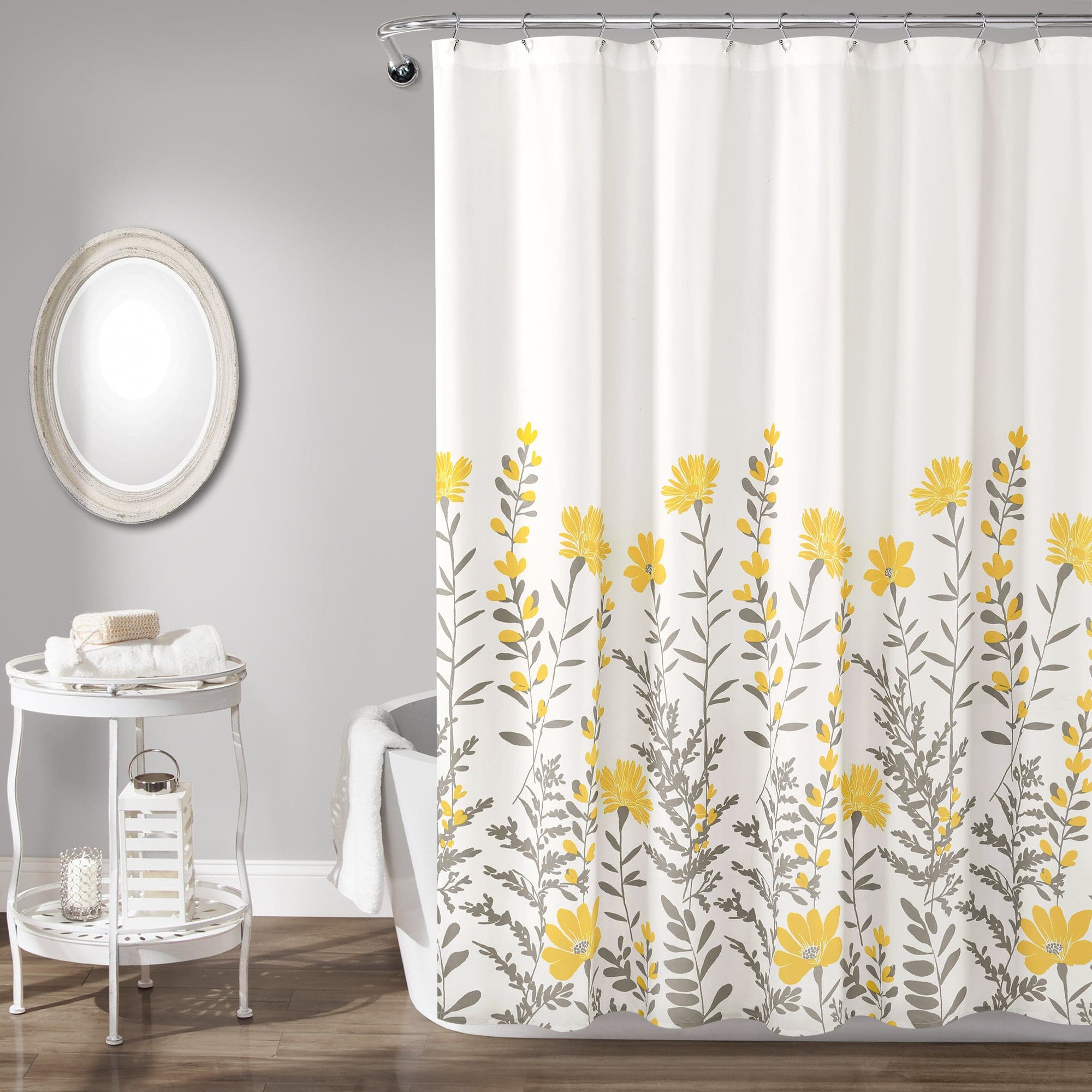 Stylish Aprile Shower Curtain - Waterproof & Mold Resistant Bathroom Decor for Modern Homes - Perfect for Bathroom, Guest Bath & Dorm Use