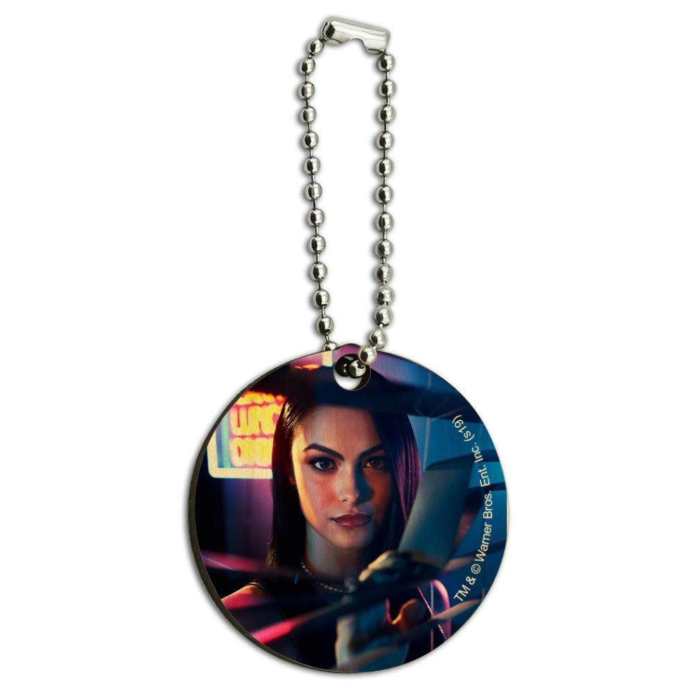 Riverdale Veronica Character Wooden Round Keychain - Engraved Wood Key Ring for Fans & Collectors - Perfect for Gifts, Backpacks, and Key Organization