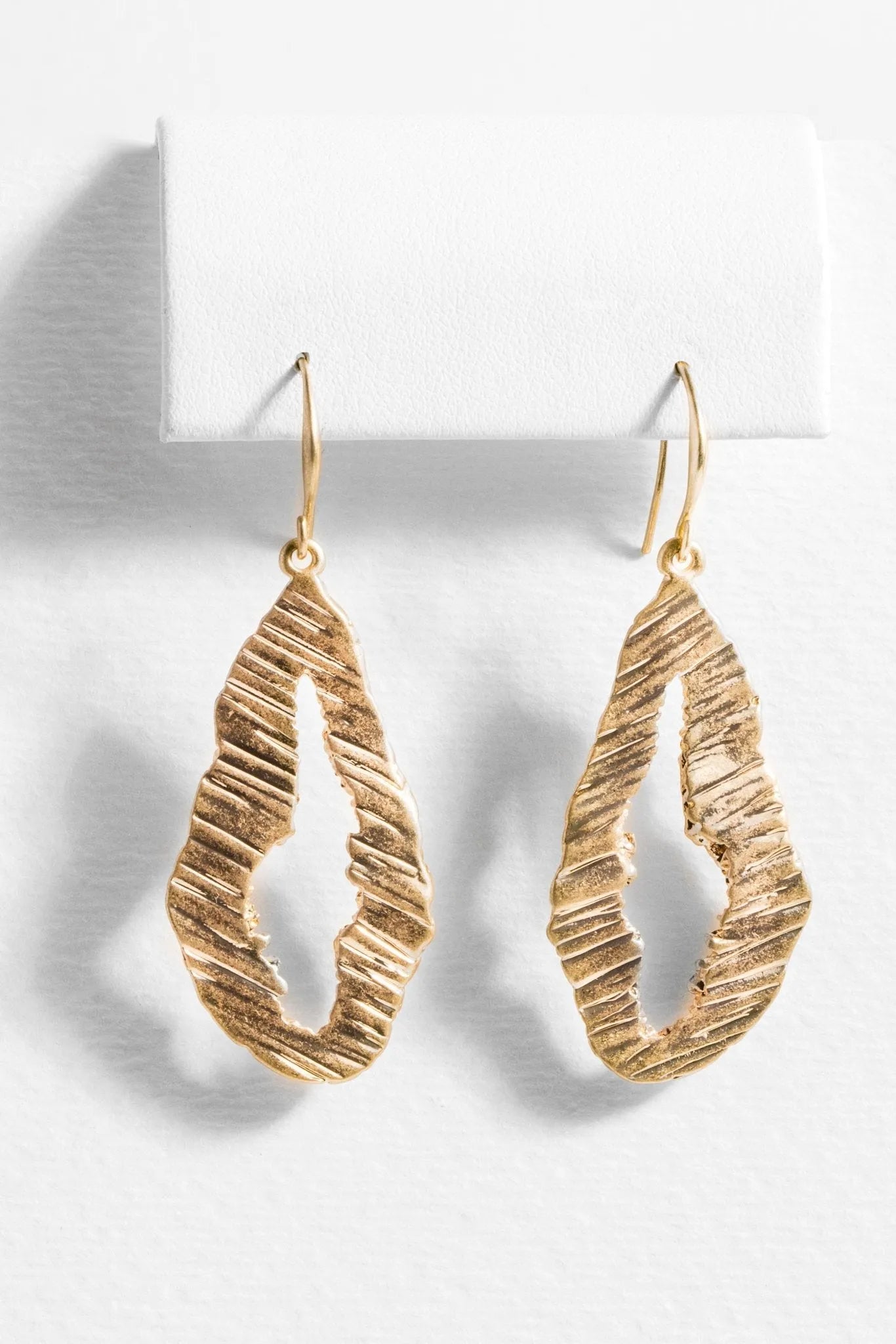 Elegant Ridge Statement Earrings for Women - Gold & Silver Hoop Earrings - Trendy Fashion Jewelry for Parties, Weddings & Everyday Wear