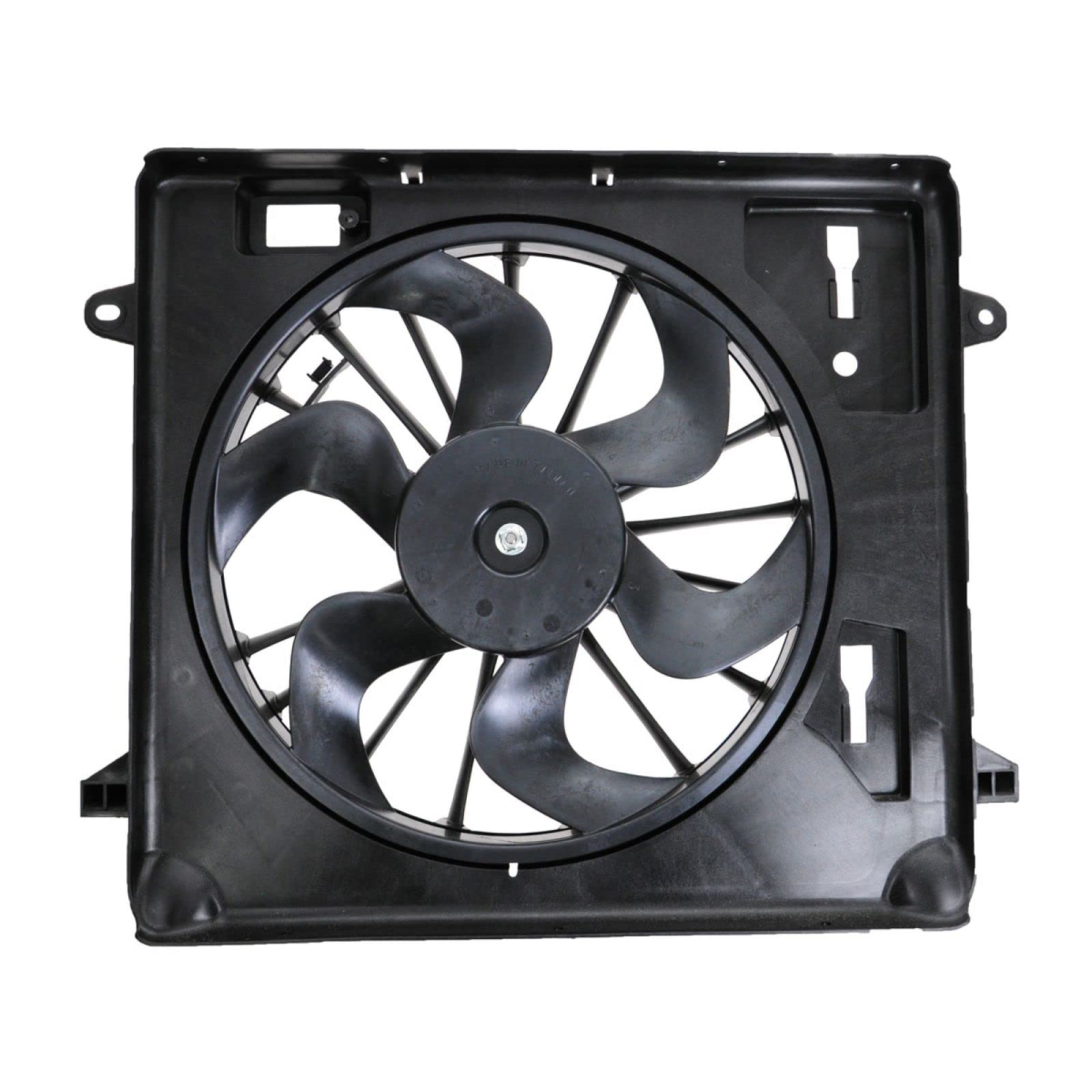TRQ Radiator Cooling Fan Assembly Replacement for 2007-2011 Jeep Wrangler JK CH3112110 - Perfect for Off-Roading & Daily Driving Cooling System Upgrade